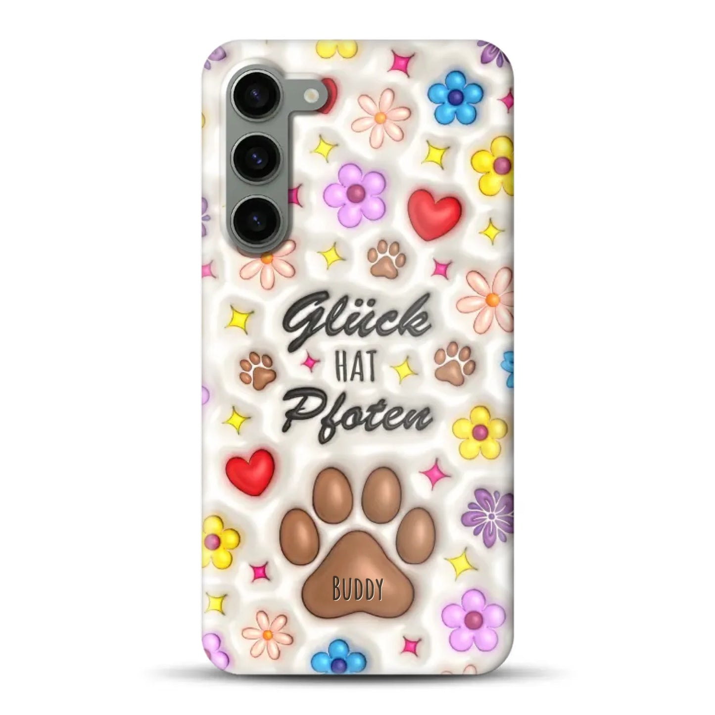 Glück hat Pfoten - Individuelle Hardcase Hülle für Samsung