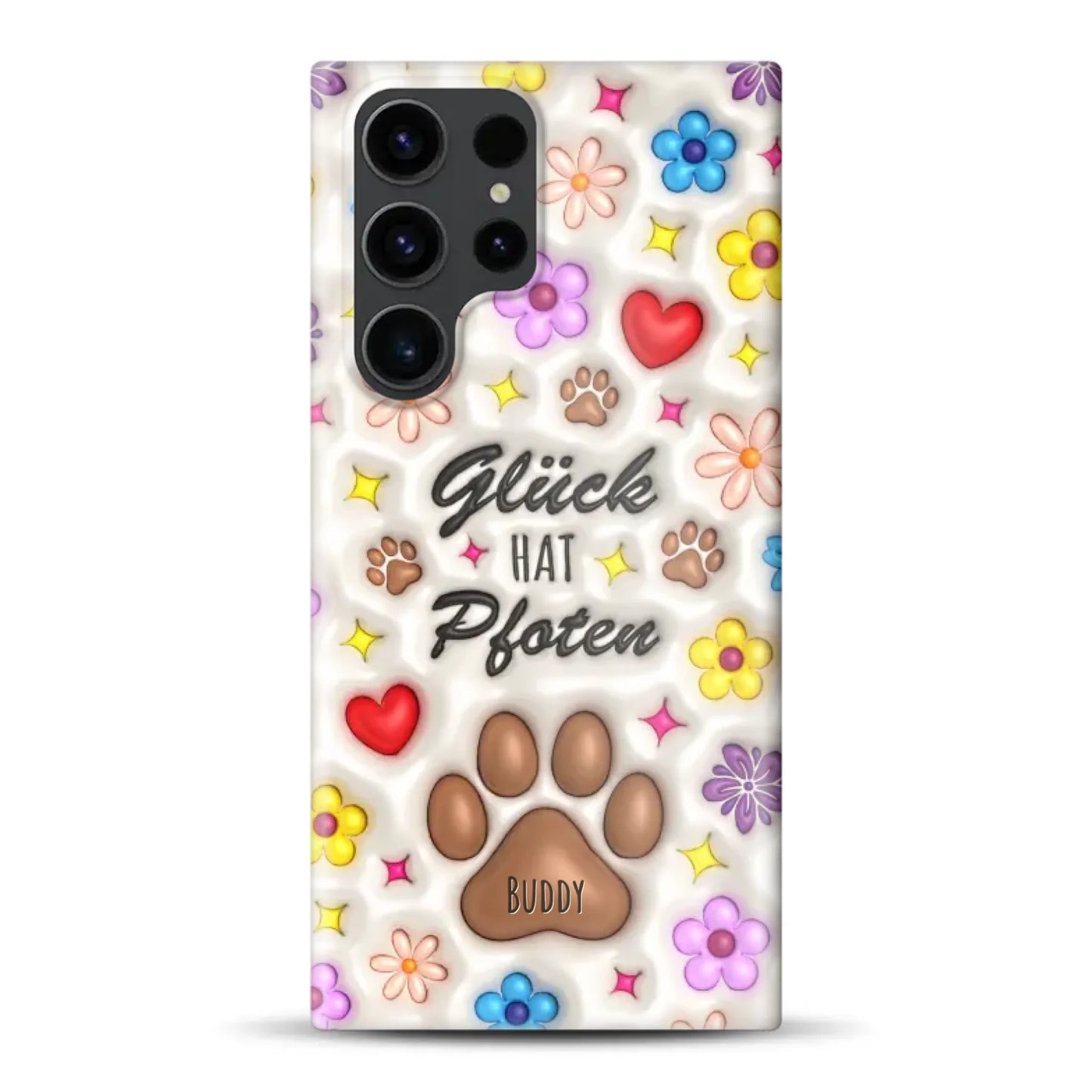 Glück hat Pfoten - Individuelle Hardcase Hülle für Samsung
