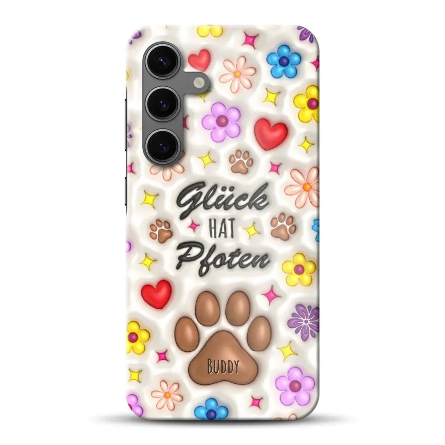Glück hat Pfoten - Individuelle Hardcase Hülle für Samsung