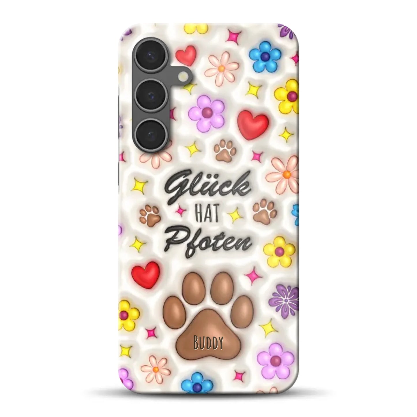 Glück hat Pfoten - Individuelle Hardcase Hülle für Samsung