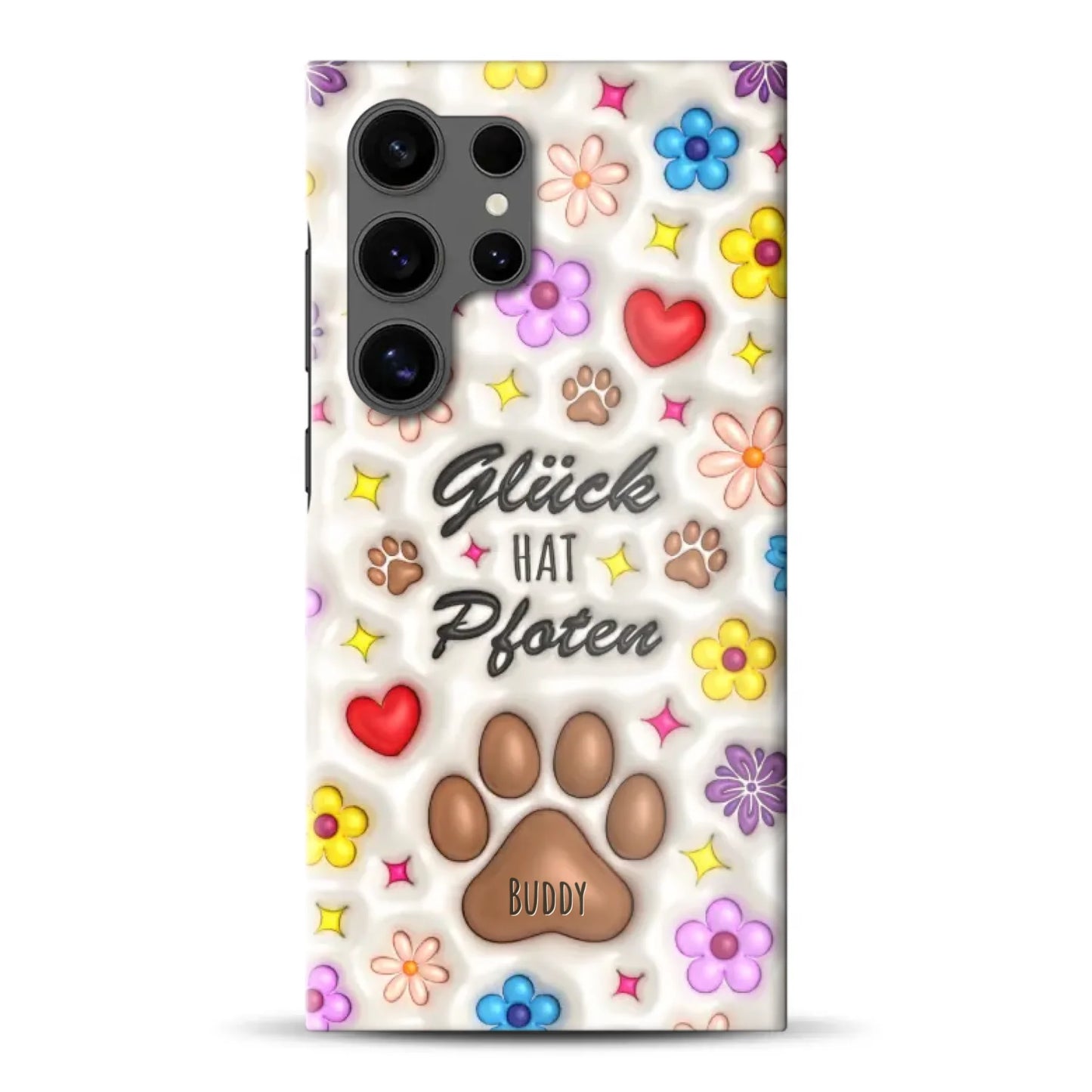 Glück hat Pfoten - Individuelle Hardcase Hülle für Samsung