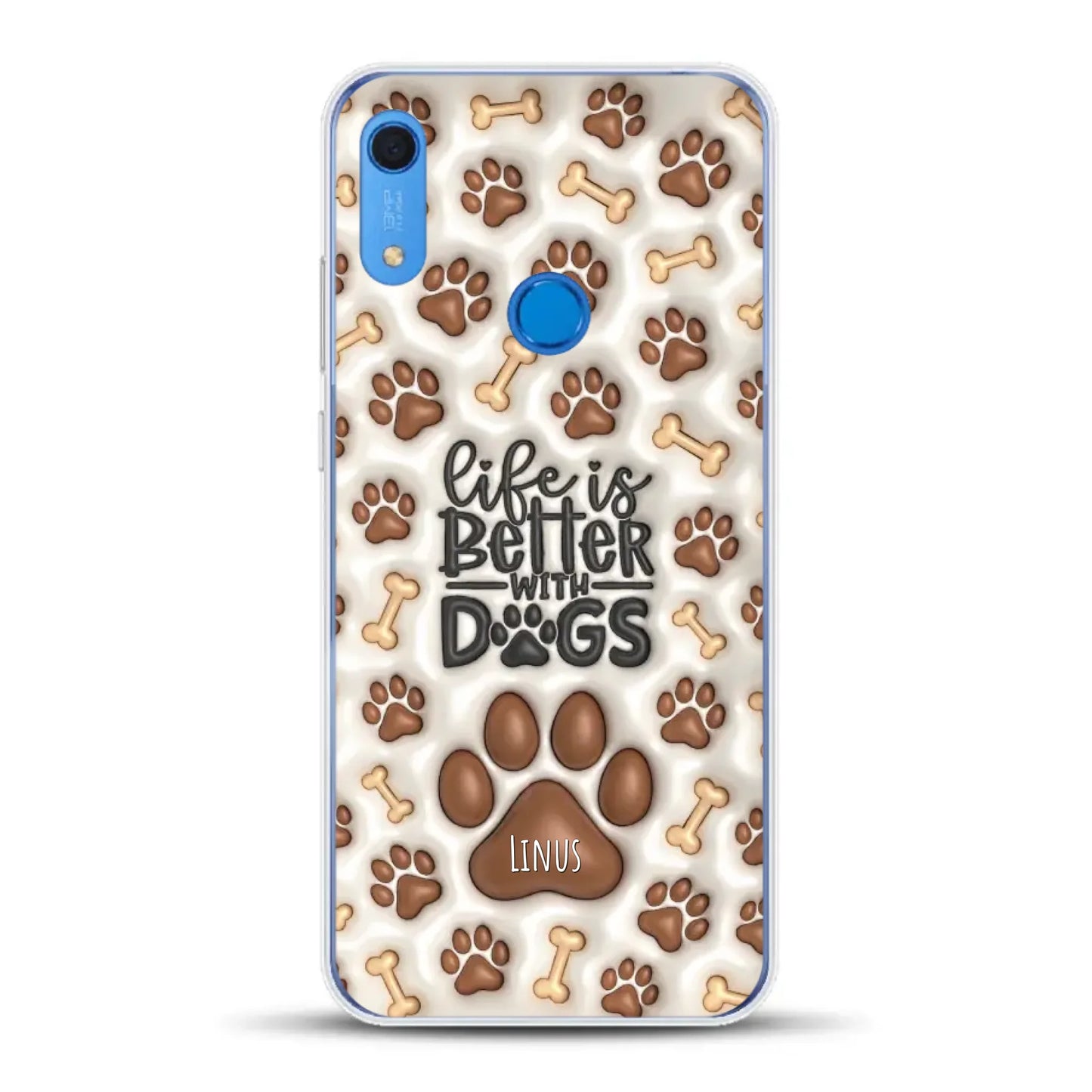 Life is better with Dogs - Individuelle Handyhülle für Huawei