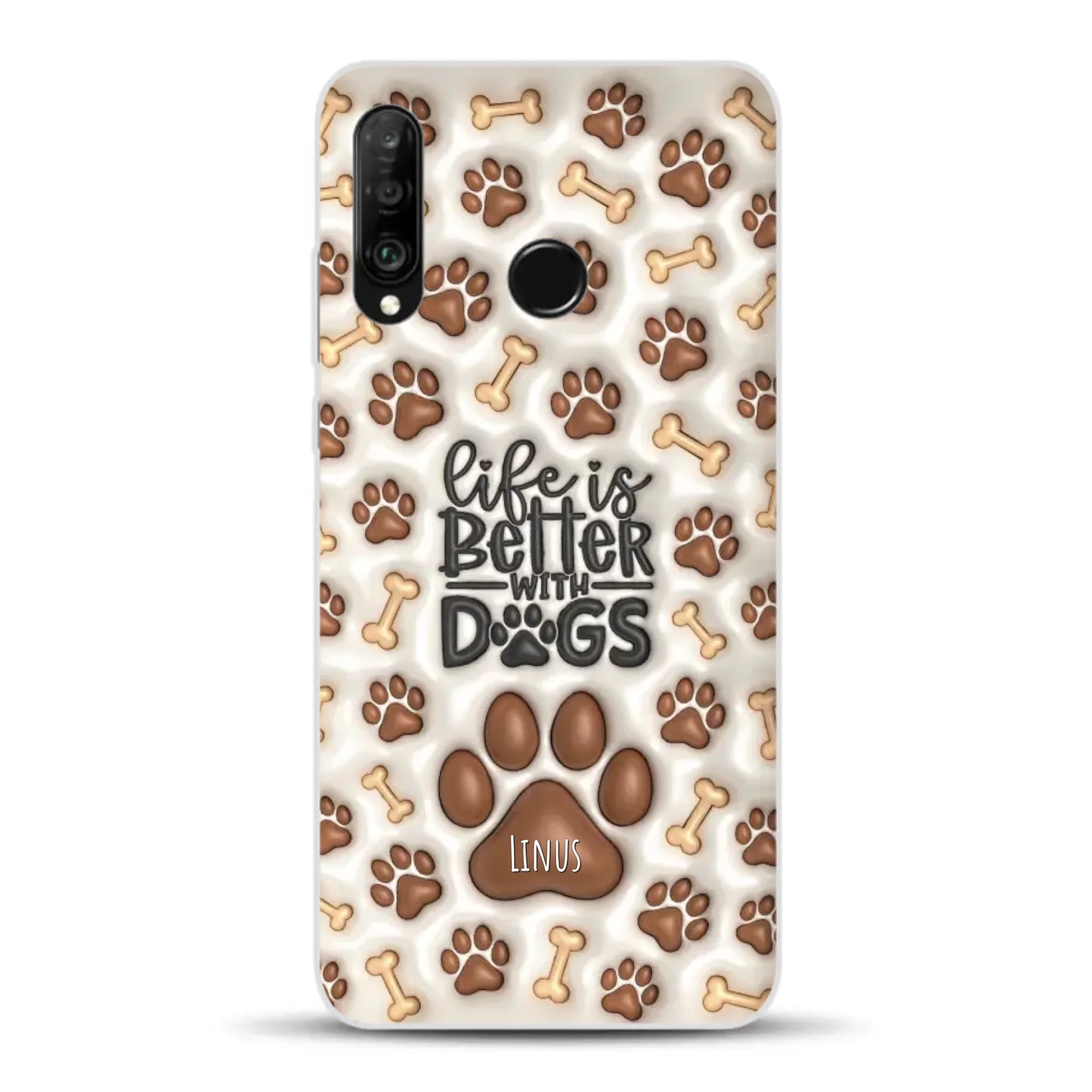 Life is better with Dogs - Individuelle Handyhülle für Huawei