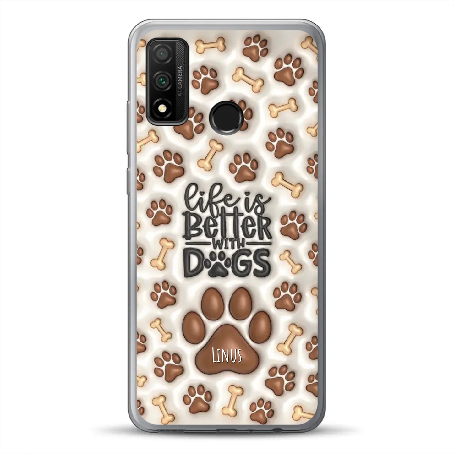 Life is better with Dogs - Individuelle Handyhülle für Huawei