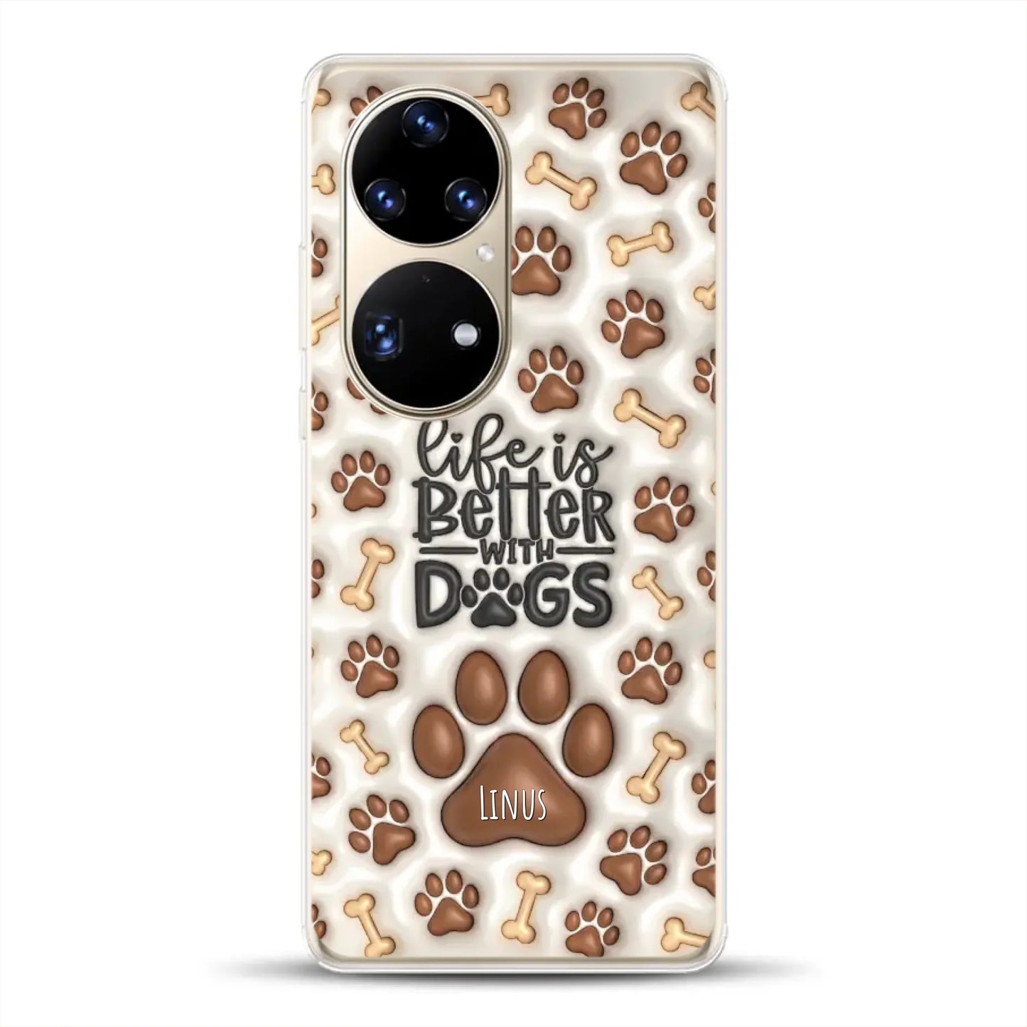 Life is better with Dogs - Individuelle Handyhülle für Huawei