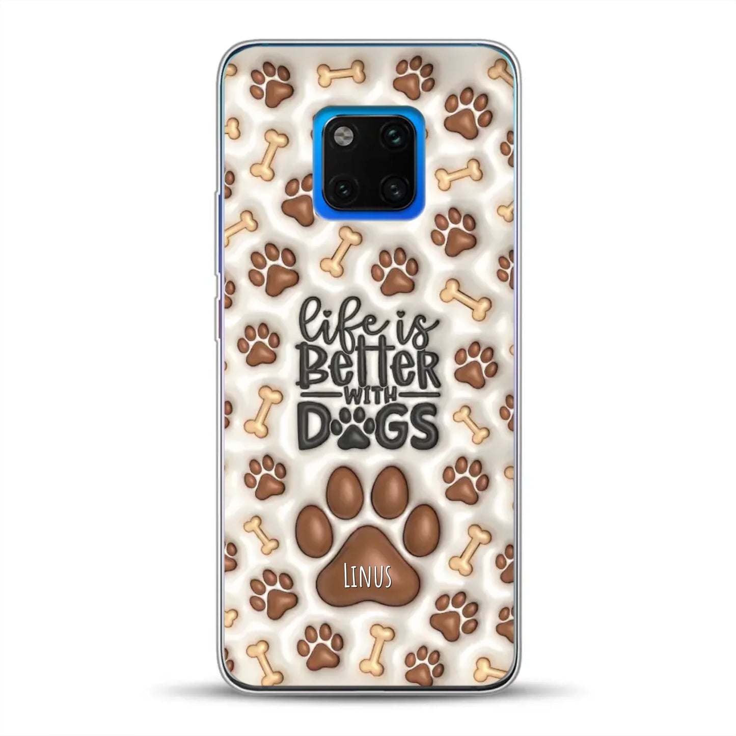 Life is better with Dogs - Individuelle Handyhülle für Huawei