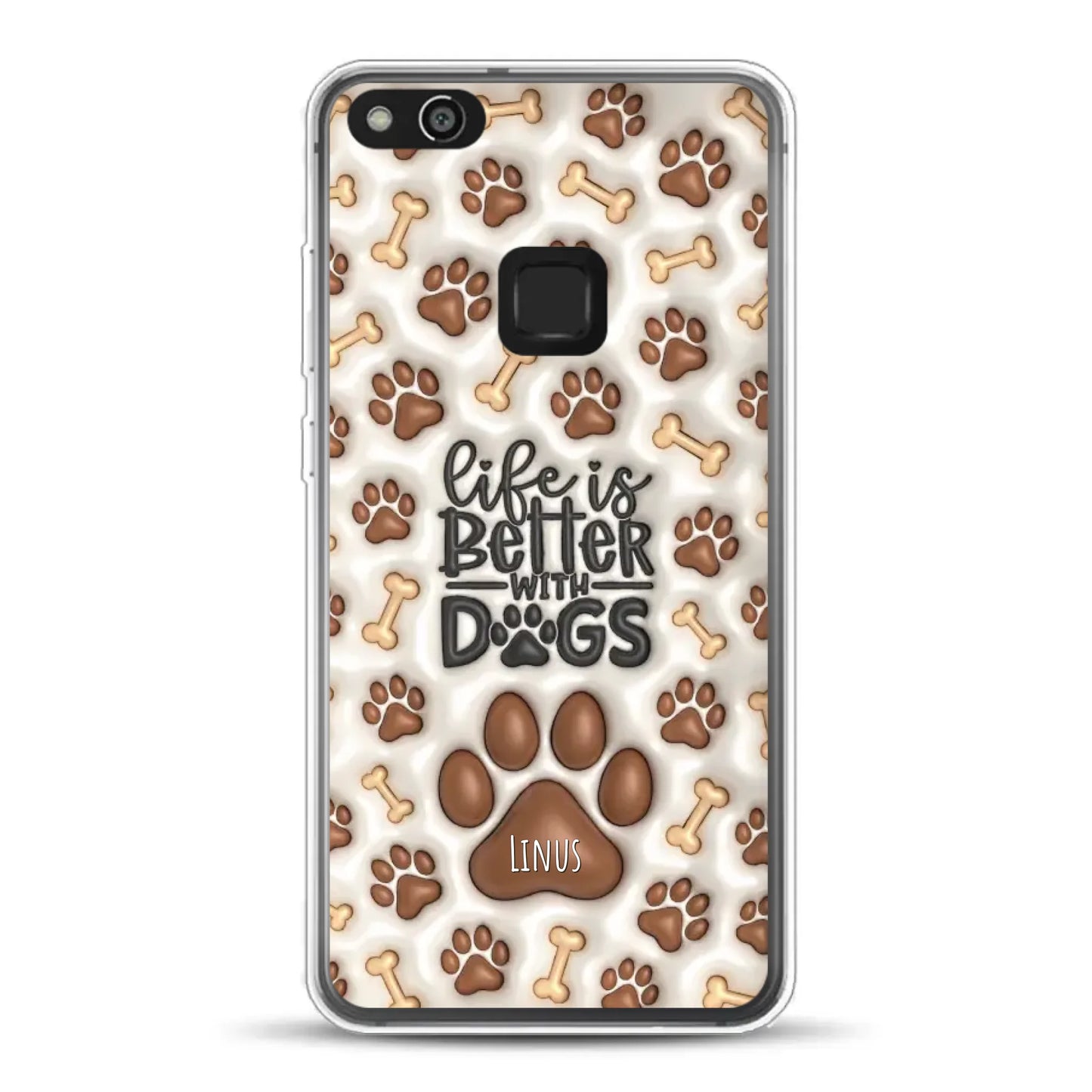 Life is better with Dogs - Individuelle Handyhülle für Huawei