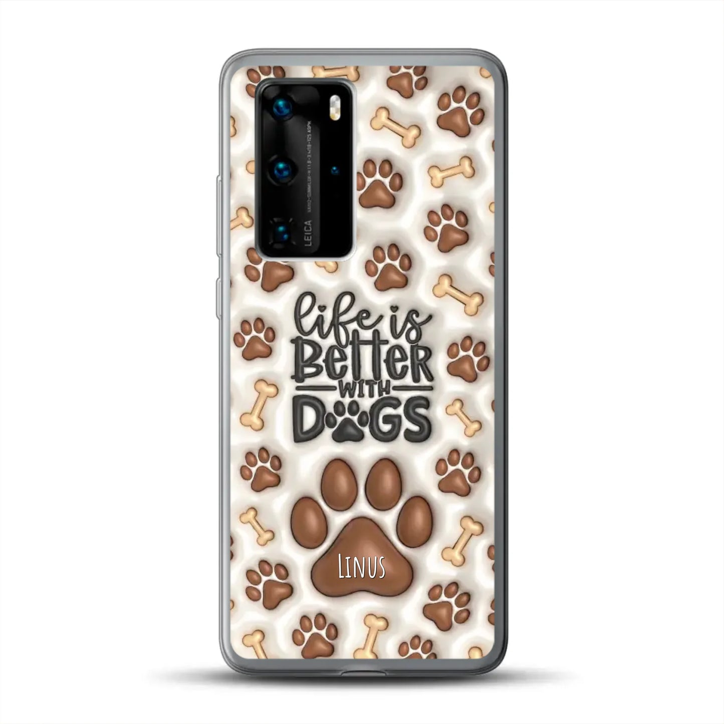 Life is better with Dogs - Individuelle Handyhülle für Huawei