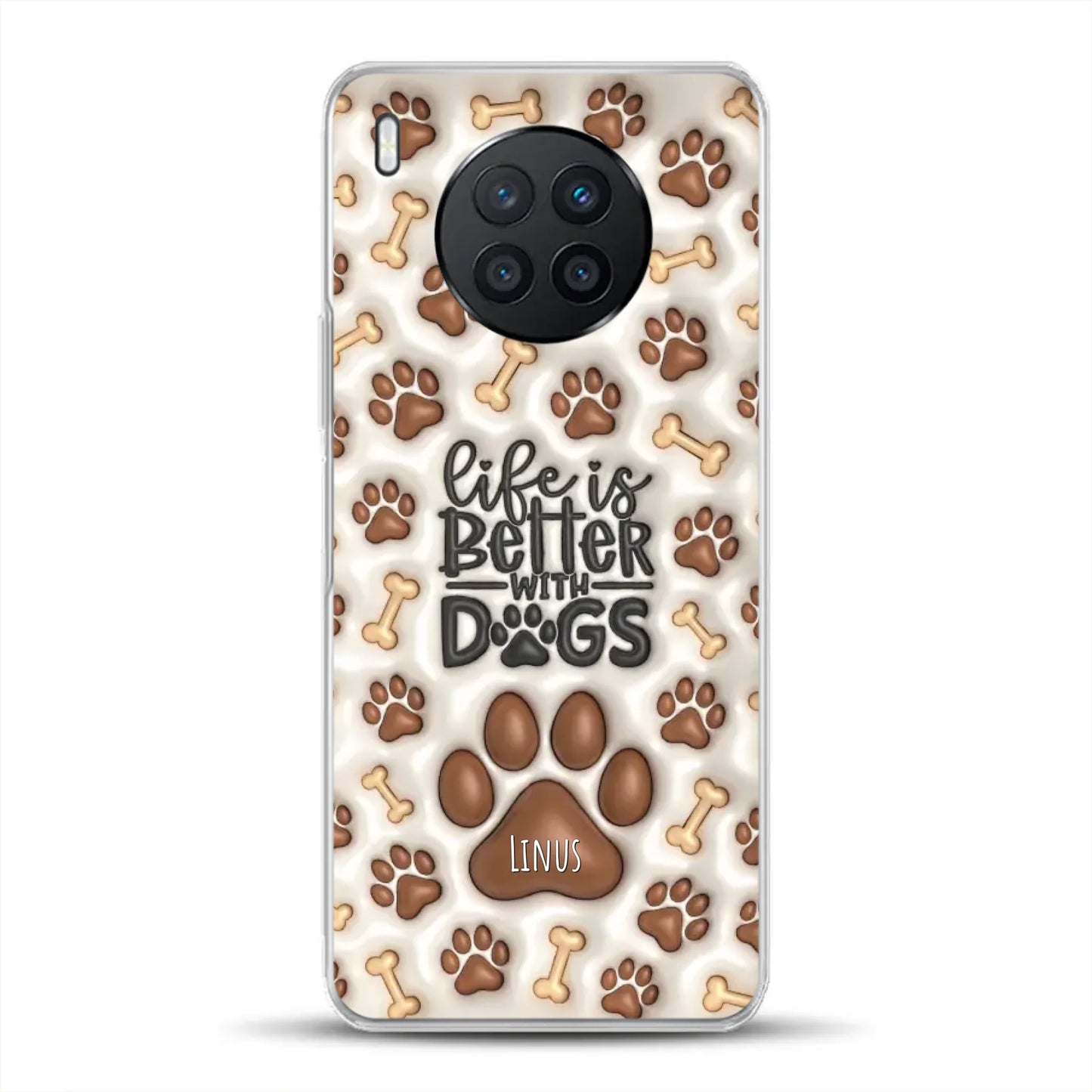 Life is better with Dogs - Individuelle Handyhülle für Huawei