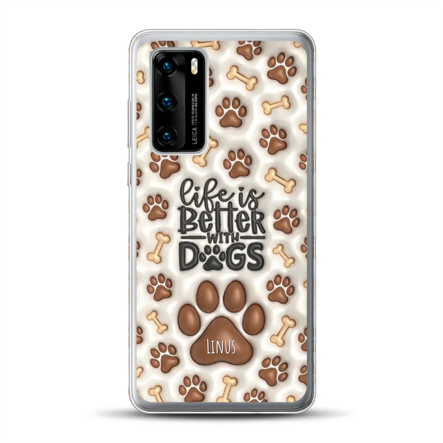 Life is better with Dogs - Individuelle Handyhülle für Huawei