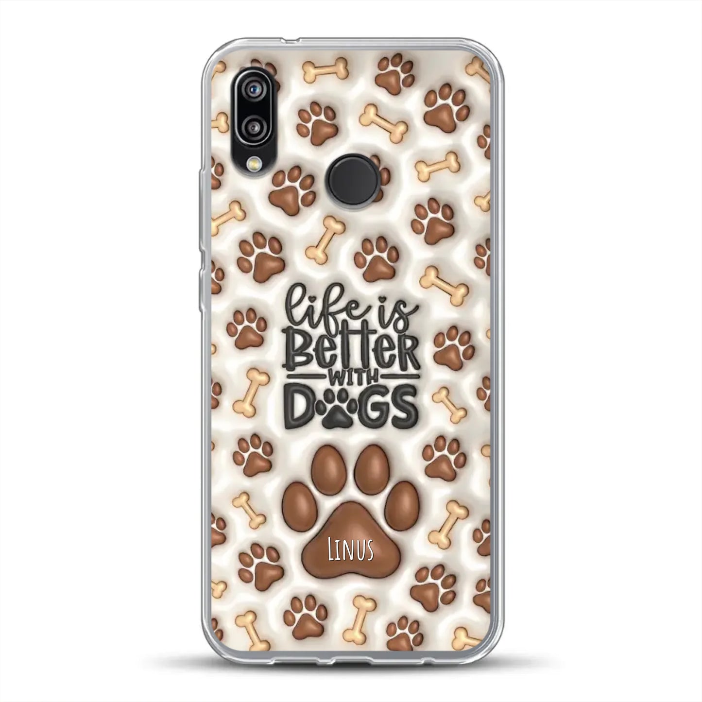 Life is better with Dogs - Individuelle Handyhülle für Huawei