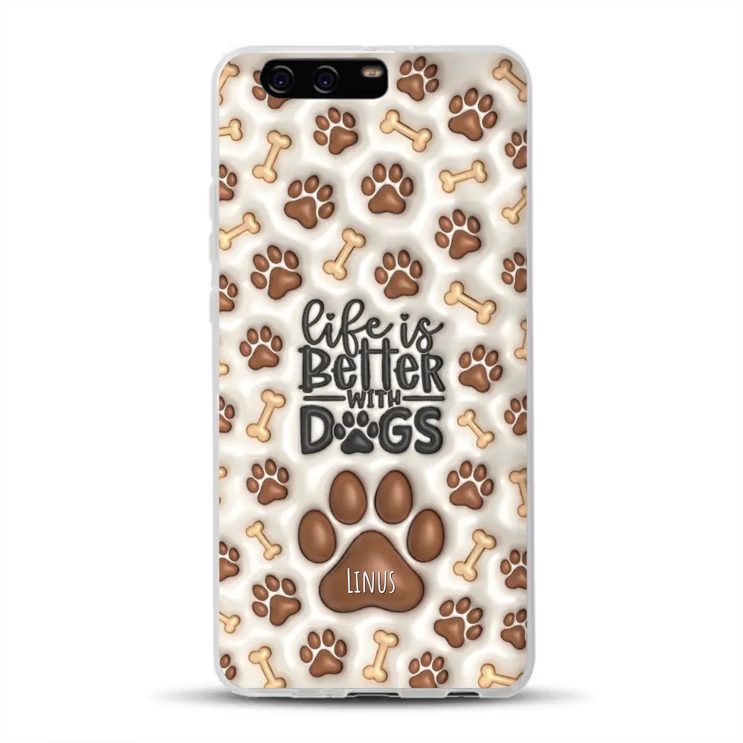 Life is better with Dogs - Individuelle Handyhülle für Huawei