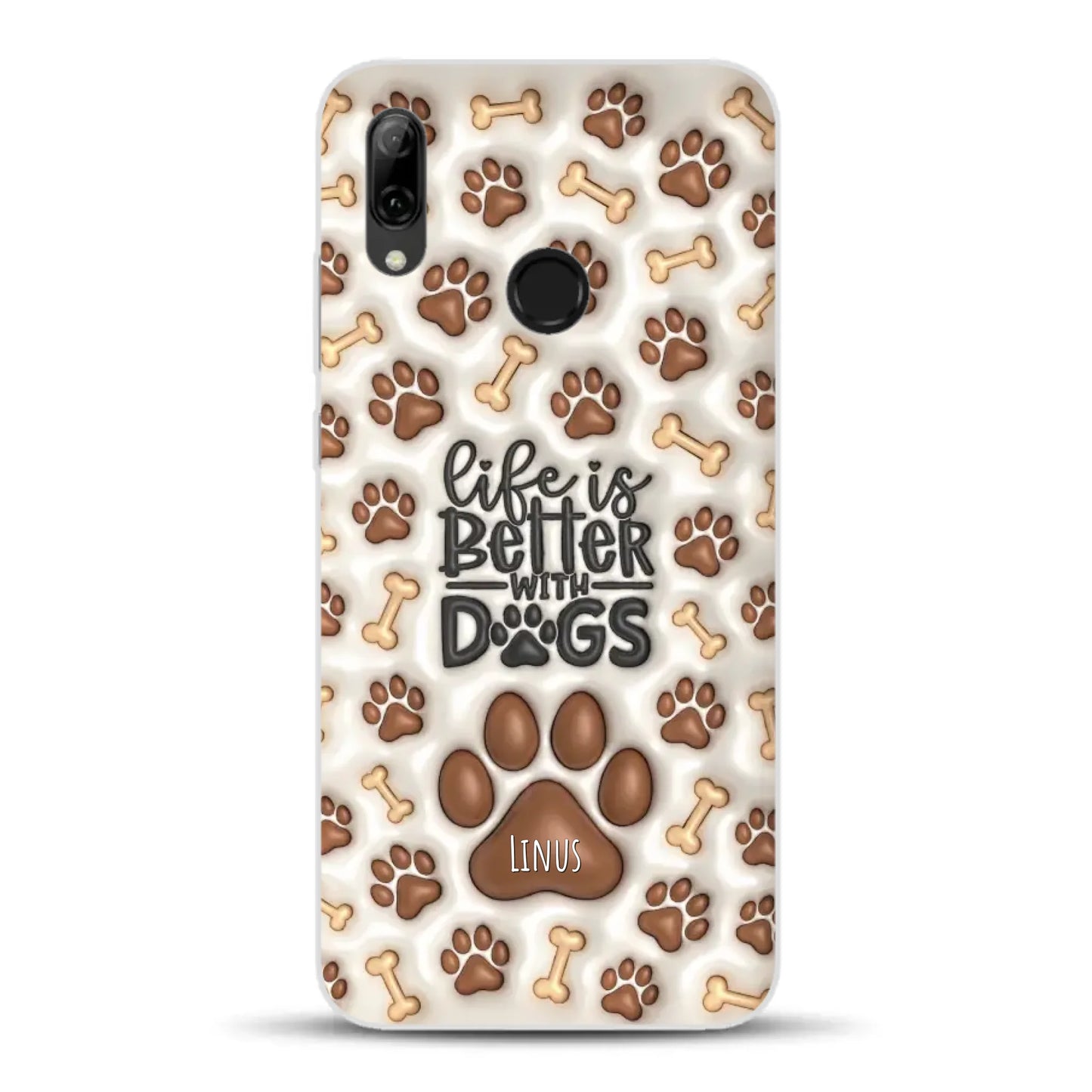 Life is better with Dogs - Individuelle Handyhülle für Huawei