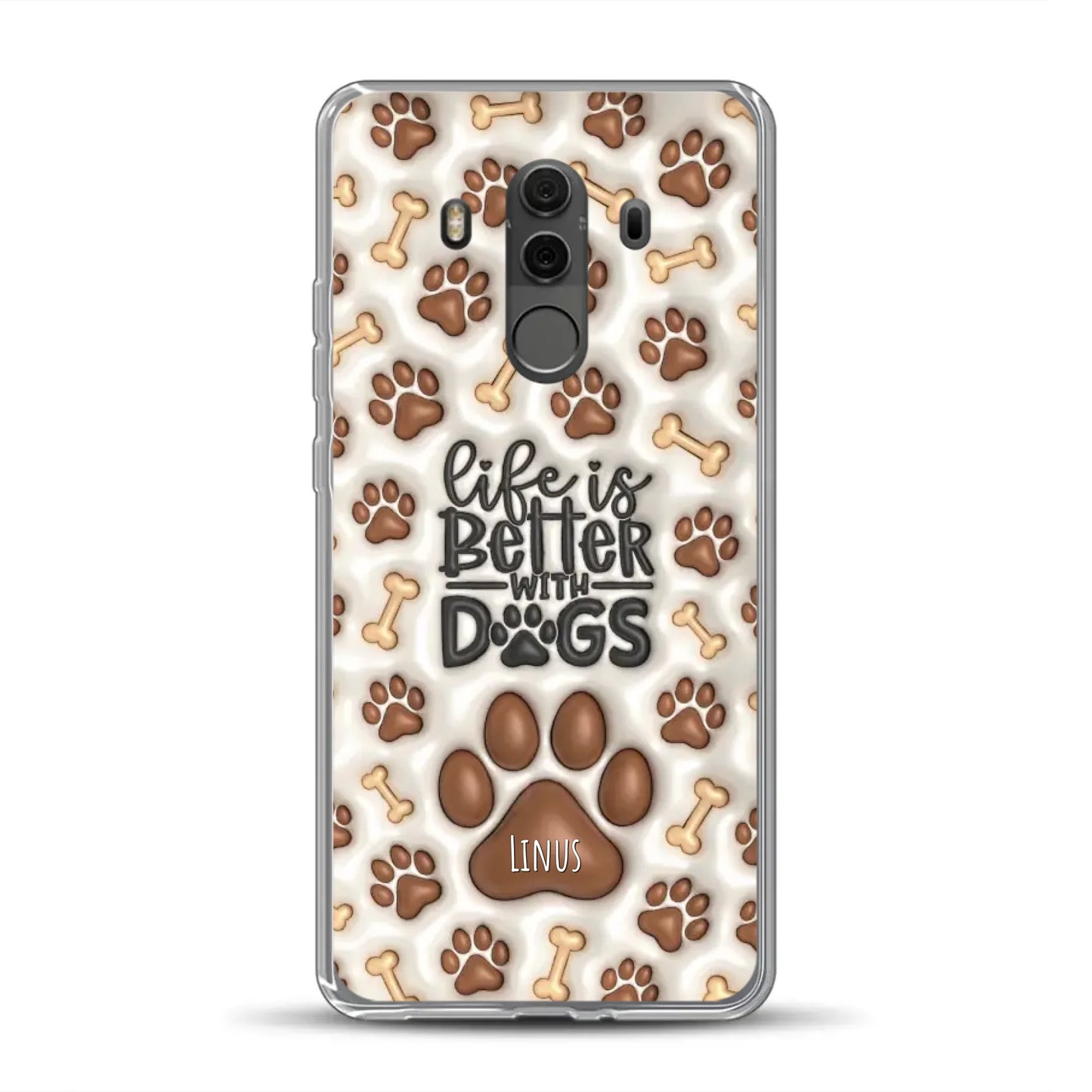 Life is better with Dogs - Individuelle Handyhülle für Huawei