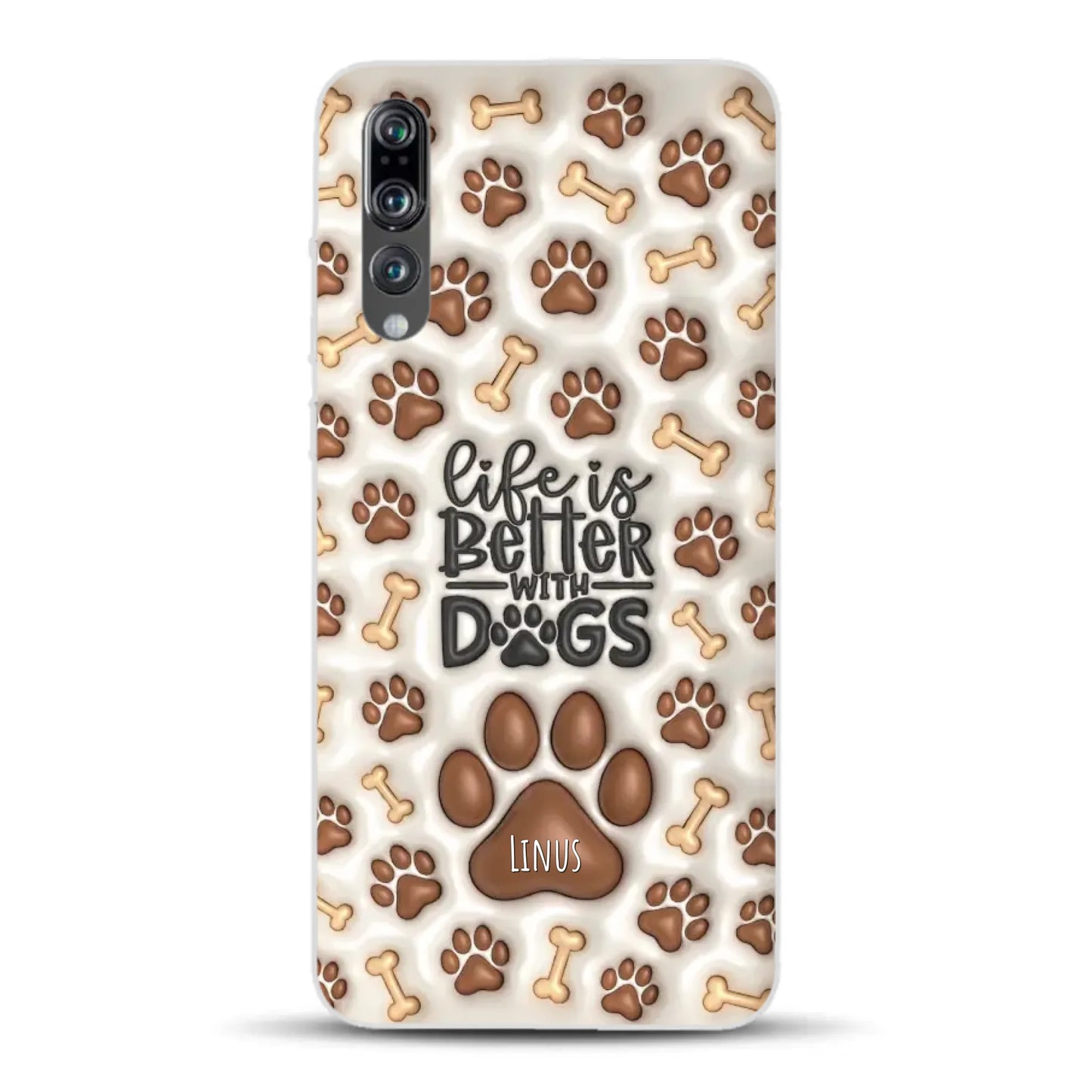 Life is better with Dogs - Individuelle Handyhülle für Huawei