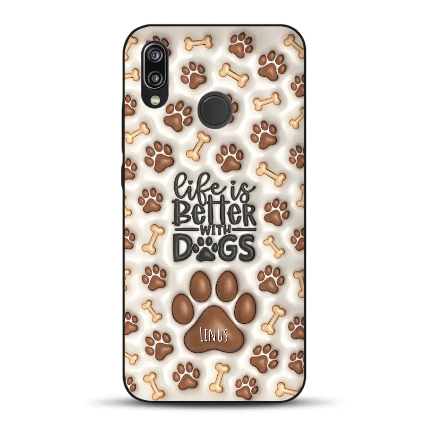Life is better with Dogs - Individuelle Handyhülle für Huawei