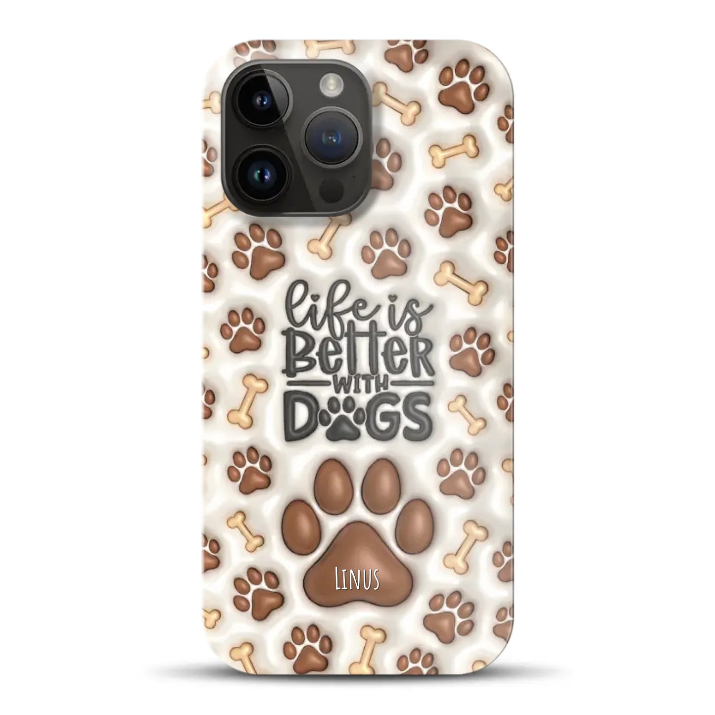 Life is better with Dogs - Individuelle Hardcase Hülle für iPhone