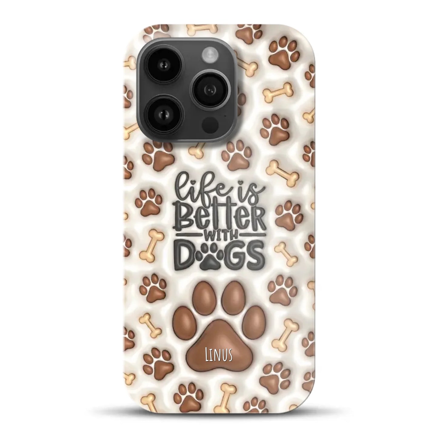 Life is better with Dogs - Individuelle Hardcase Hülle für iPhone