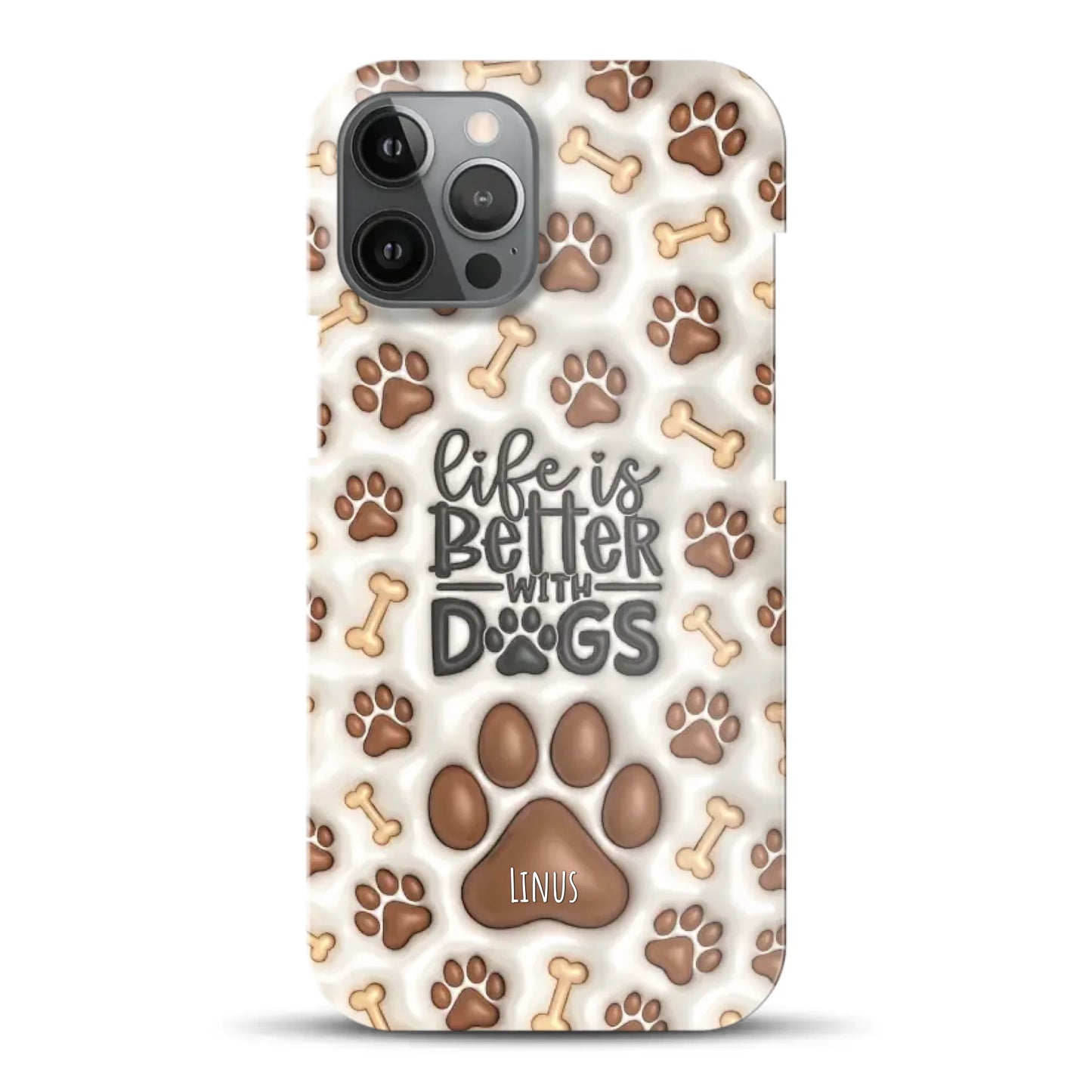 Life is better with Dogs - Individuelle Hardcase Hülle für iPhone