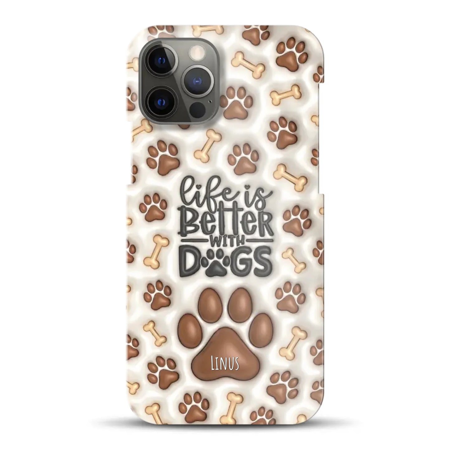 Life is better with Dogs - Individuelle Hardcase Hülle für iPhone