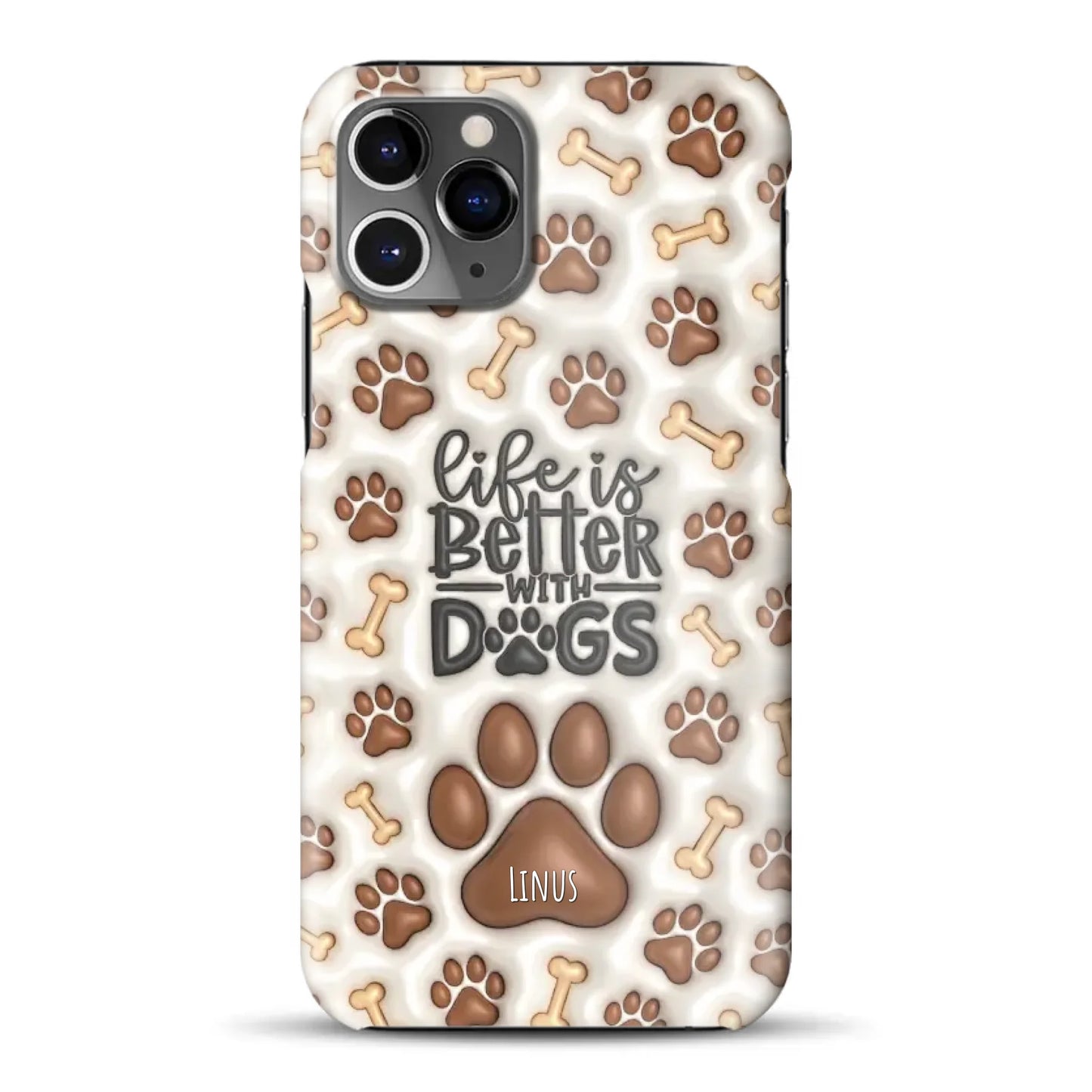 Life is better with Dogs - Individuelle Hardcase Hülle für iPhone