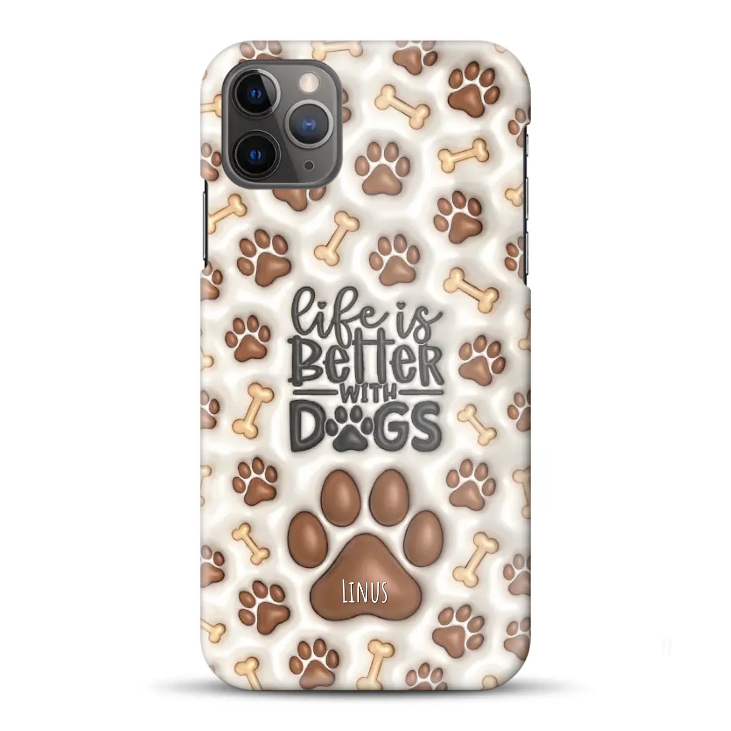 Life is better with Dogs - Individuelle Hardcase Hülle für iPhone