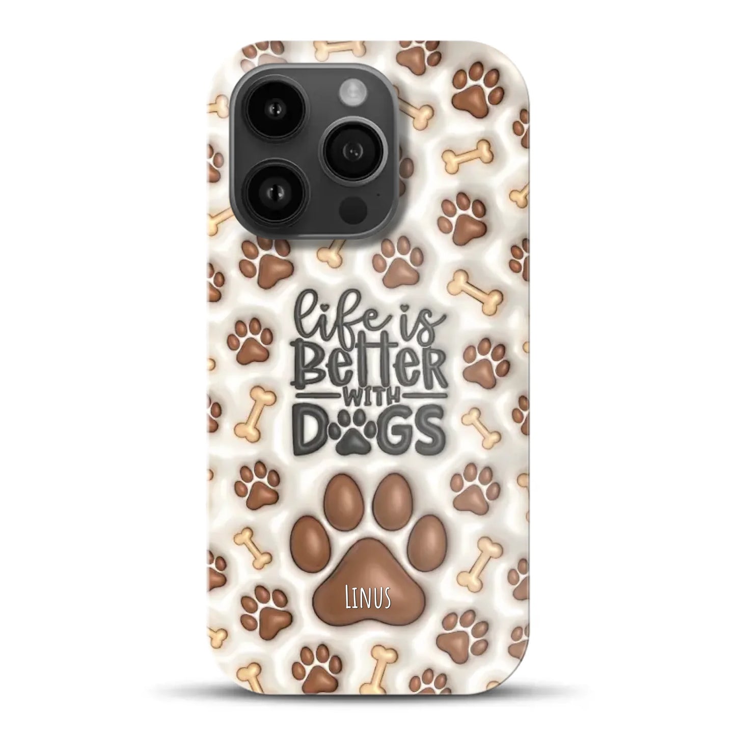 Life is better with Dogs - Individuelle Hardcase Hülle für iPhone
