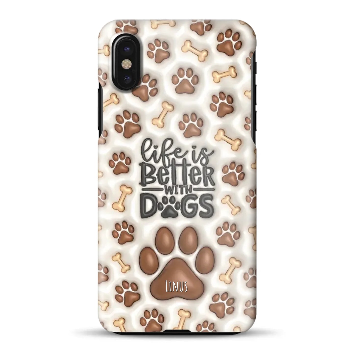 Life is better with Dogs - Individuelle Hardcase Hülle für iPhone