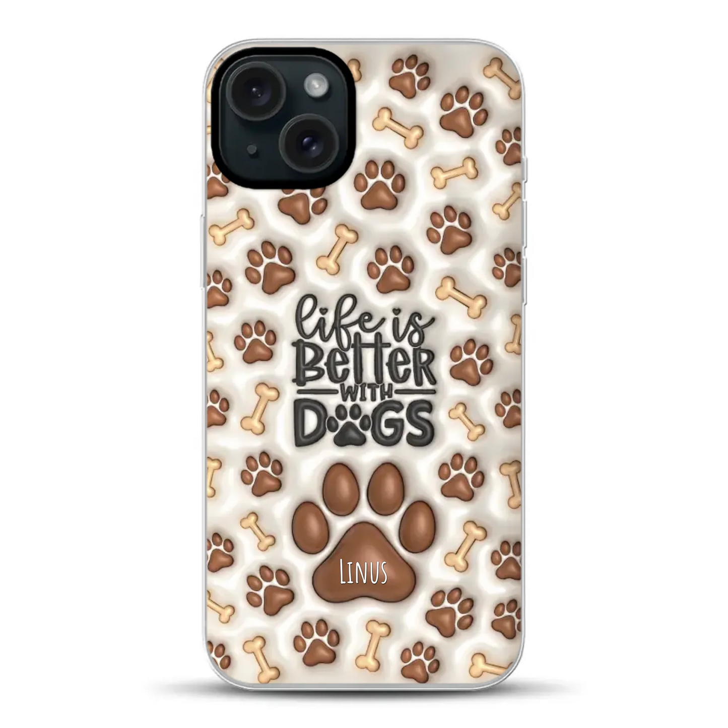 Life is better with Dogs - Individuelle Hybrid Hülle mit MagSafe