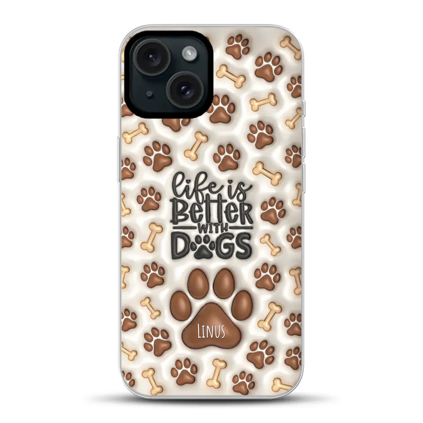 Life is better with Dogs - Individuelle Hybrid Hülle mit MagSafe