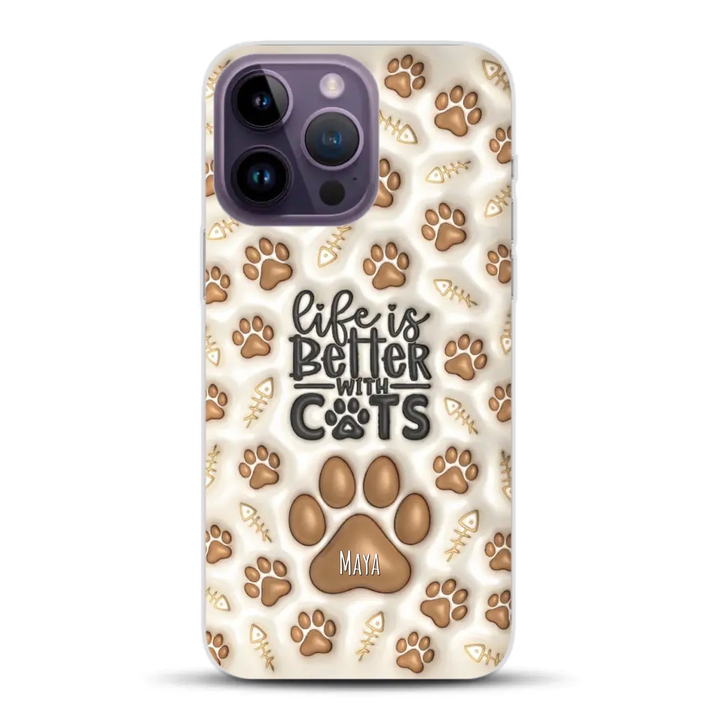 Life is better with Cats - Individuelle Handyhülle für iPhone