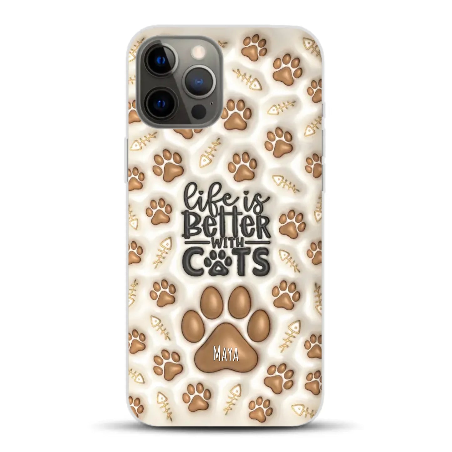 Life is better with Cats - Individuelle Handyhülle für iPhone