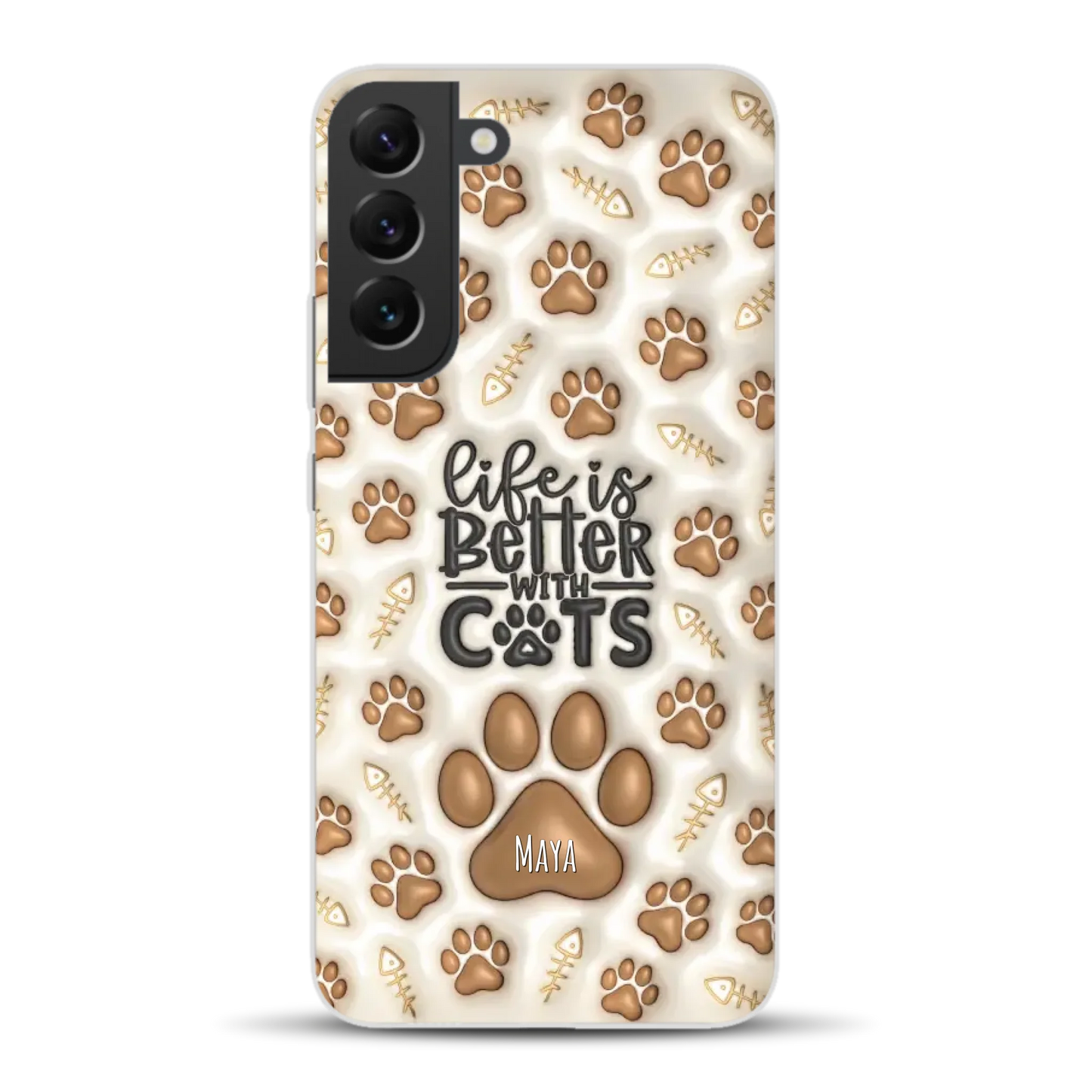 Life is better with Cats - Individuelle Handyhülle für Samsung
