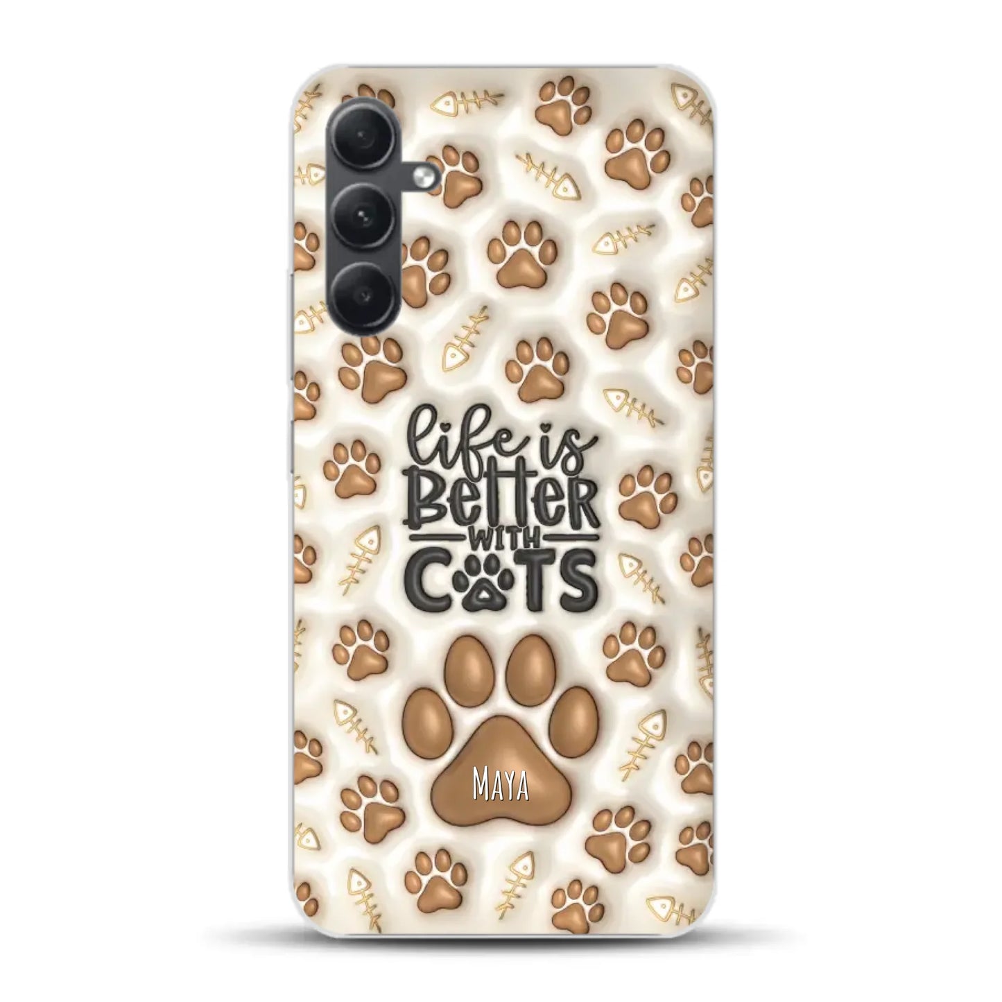 Life is better with Cats - Individuelle Handyhülle für Samsung