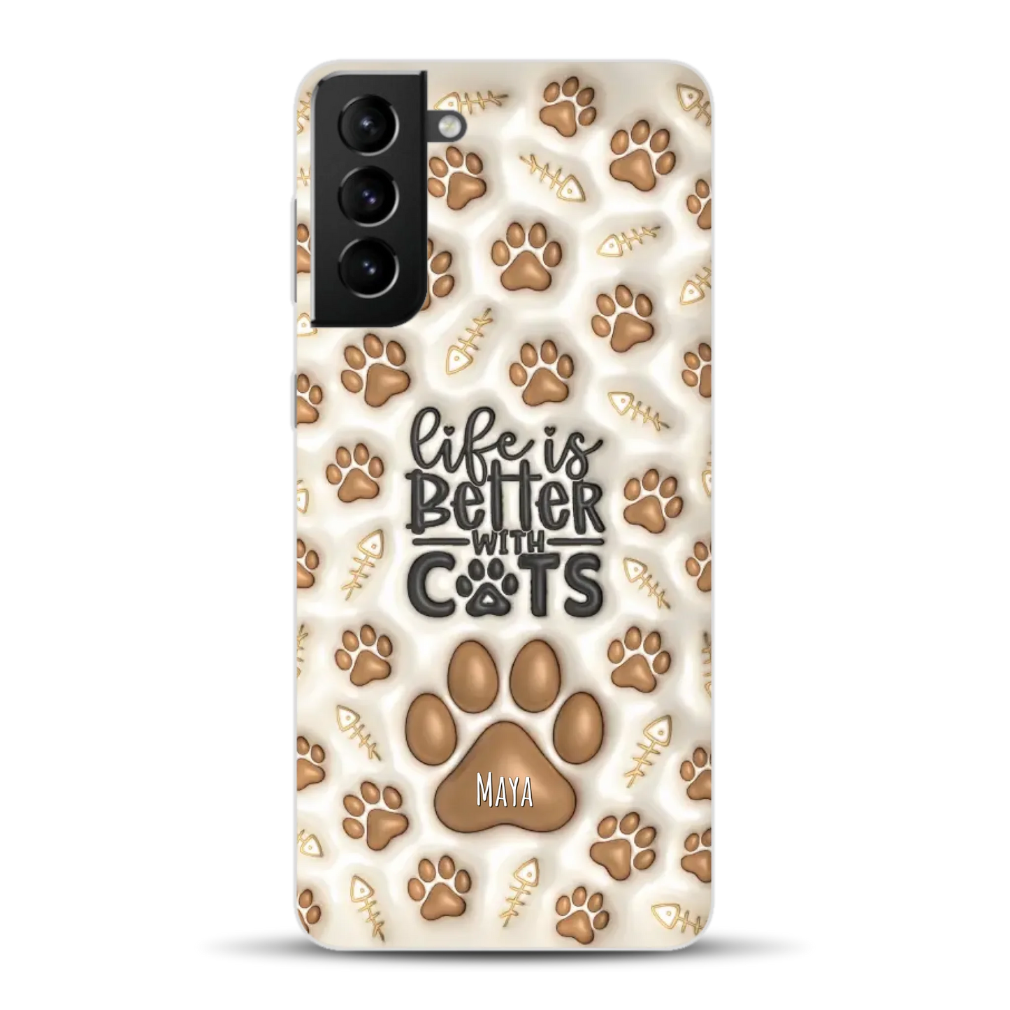 Life is better with Cats - Individuelle Handyhülle für Samsung