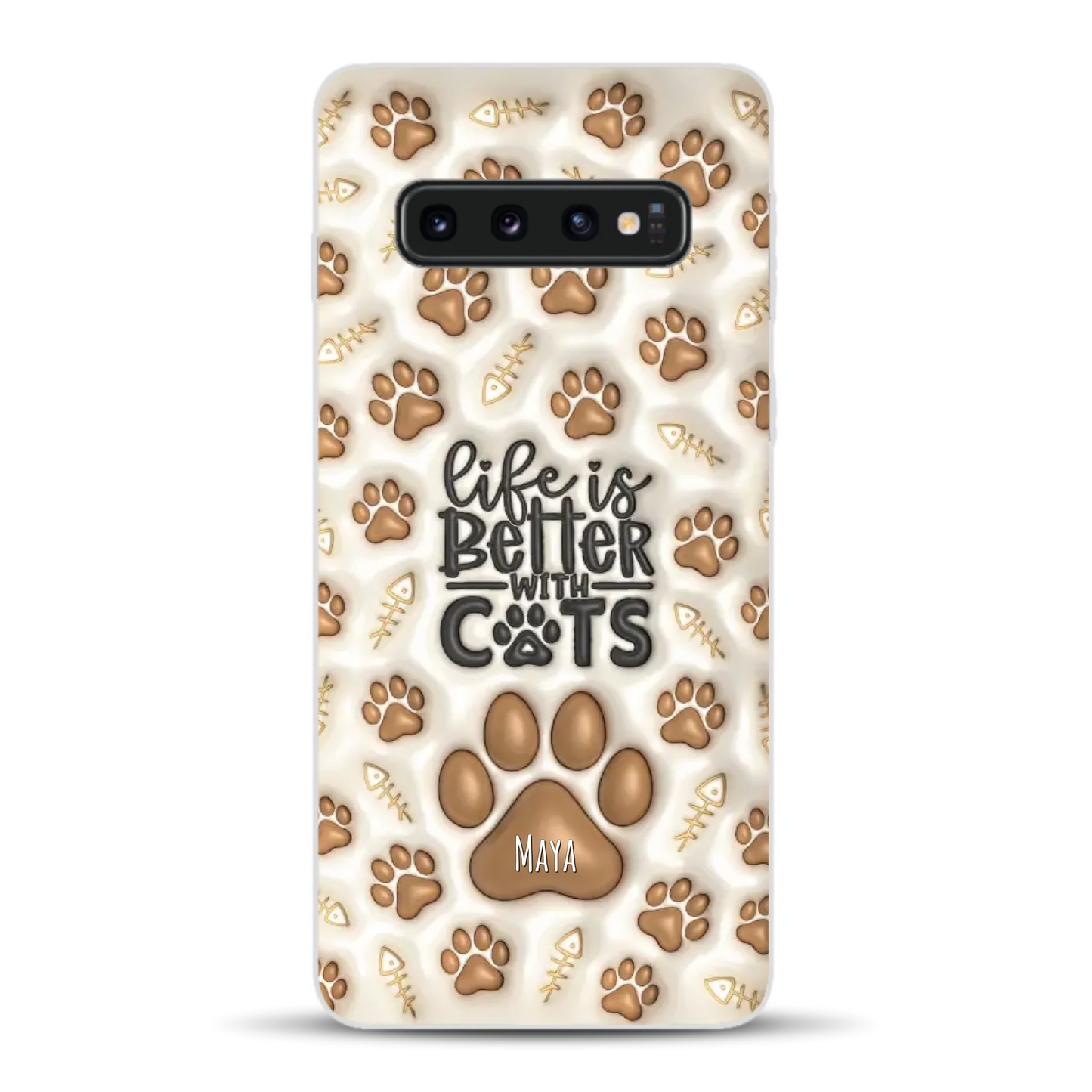 Life is better with Cats - Individuelle Handyhülle für Samsung