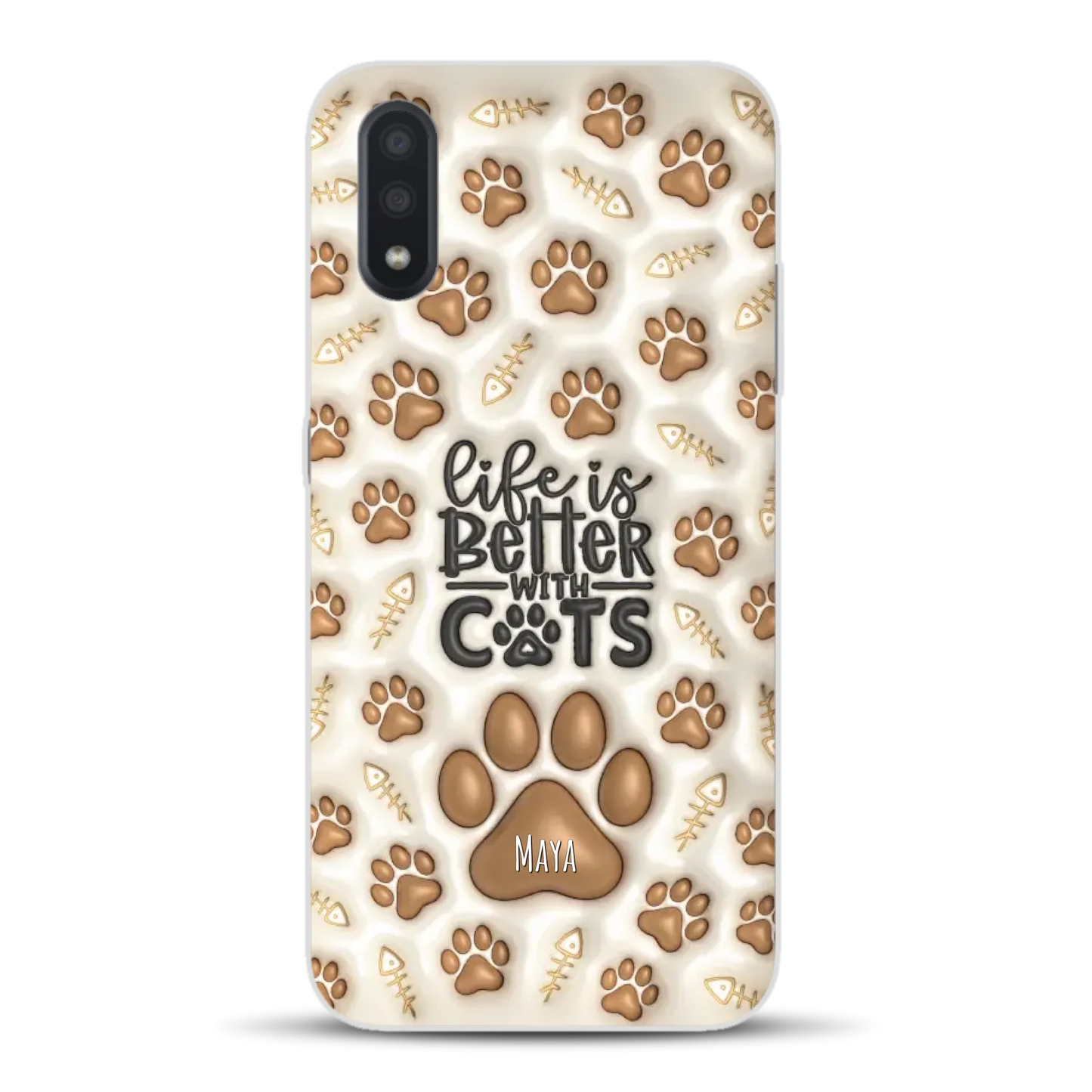 Life is better with Cats - Individuelle Handyhülle für Samsung