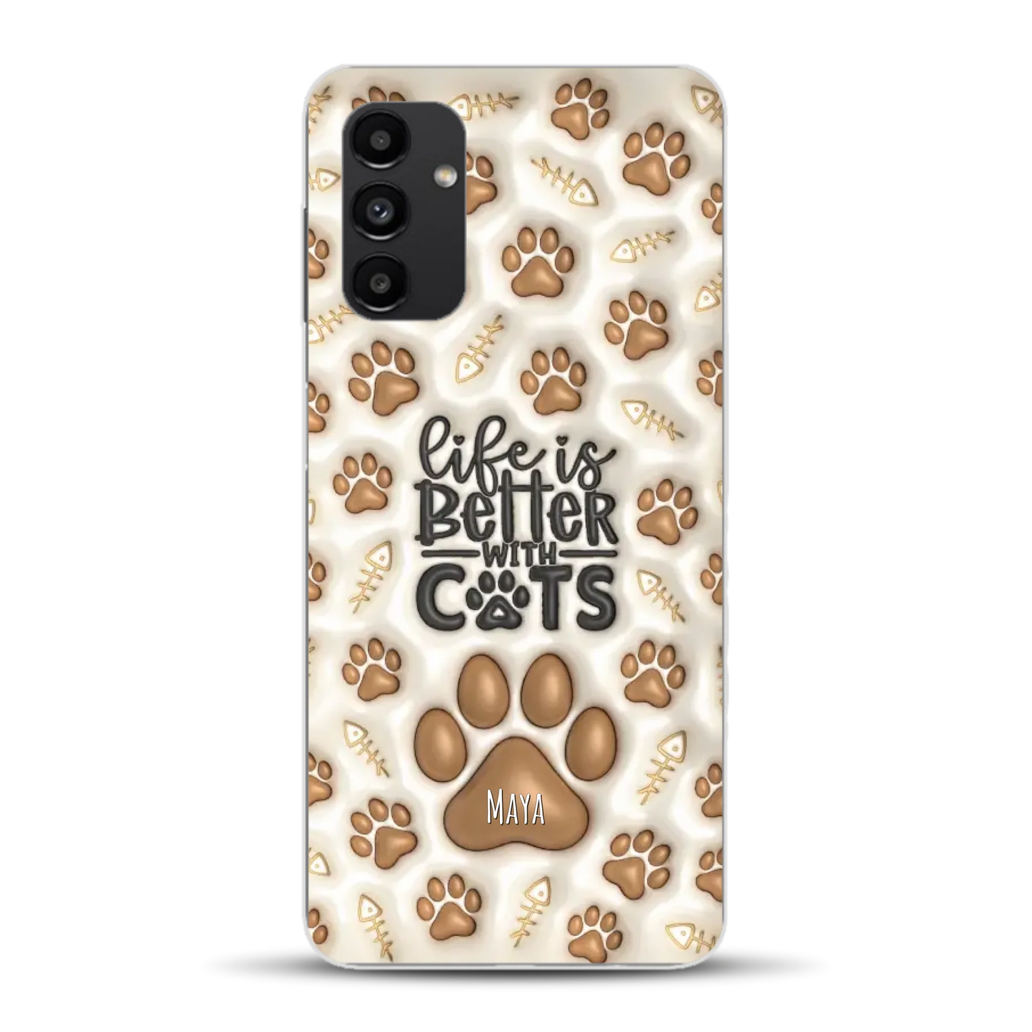 Life is better with Cats - Individuelle Handyhülle für Samsung