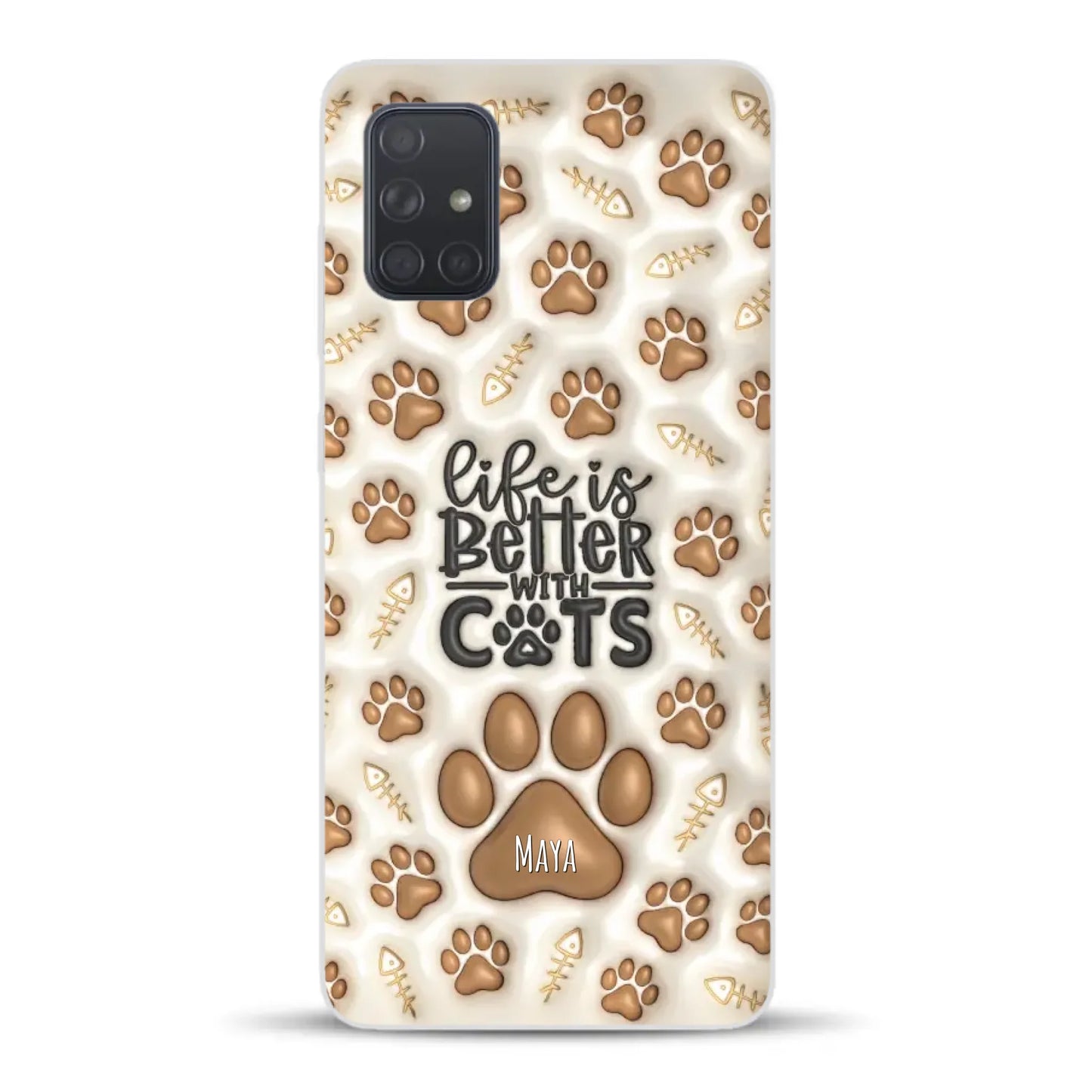 Life is better with Cats - Individuelle Handyhülle für Samsung