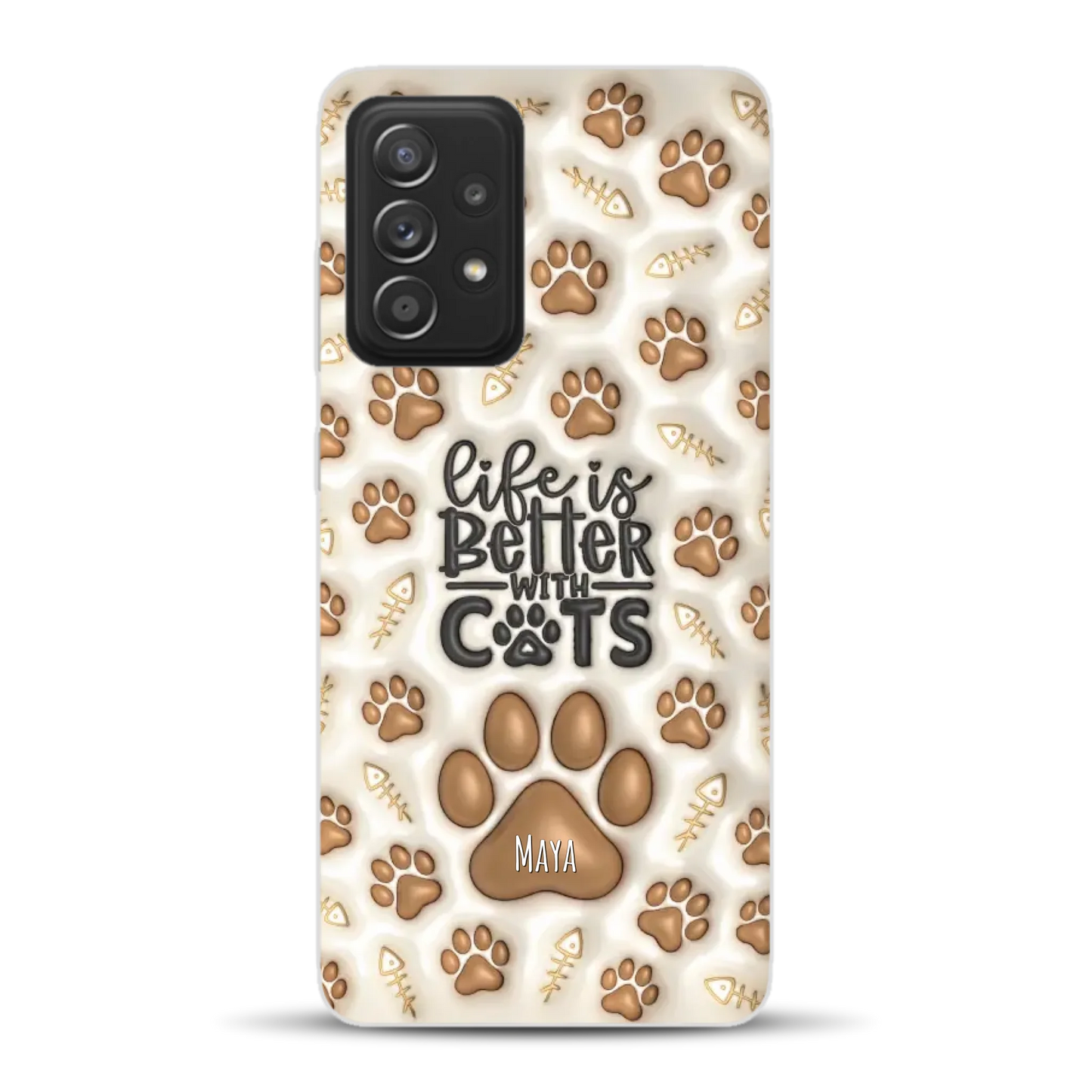 Life is better with Cats - Individuelle Handyhülle für Samsung