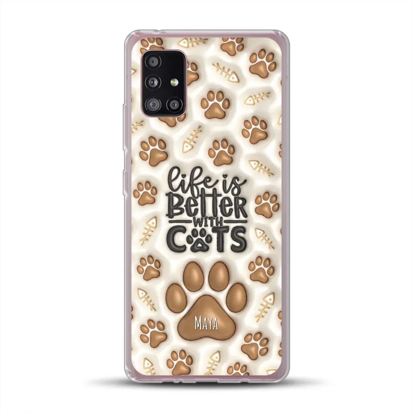 Life is better with Cats - Individuelle Handyhülle für Samsung