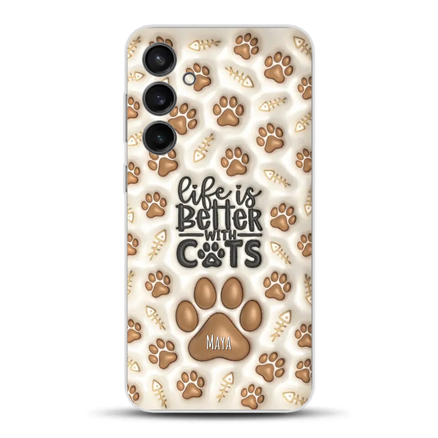 Life is better with Cats - Individuelle Handyhülle für Samsung