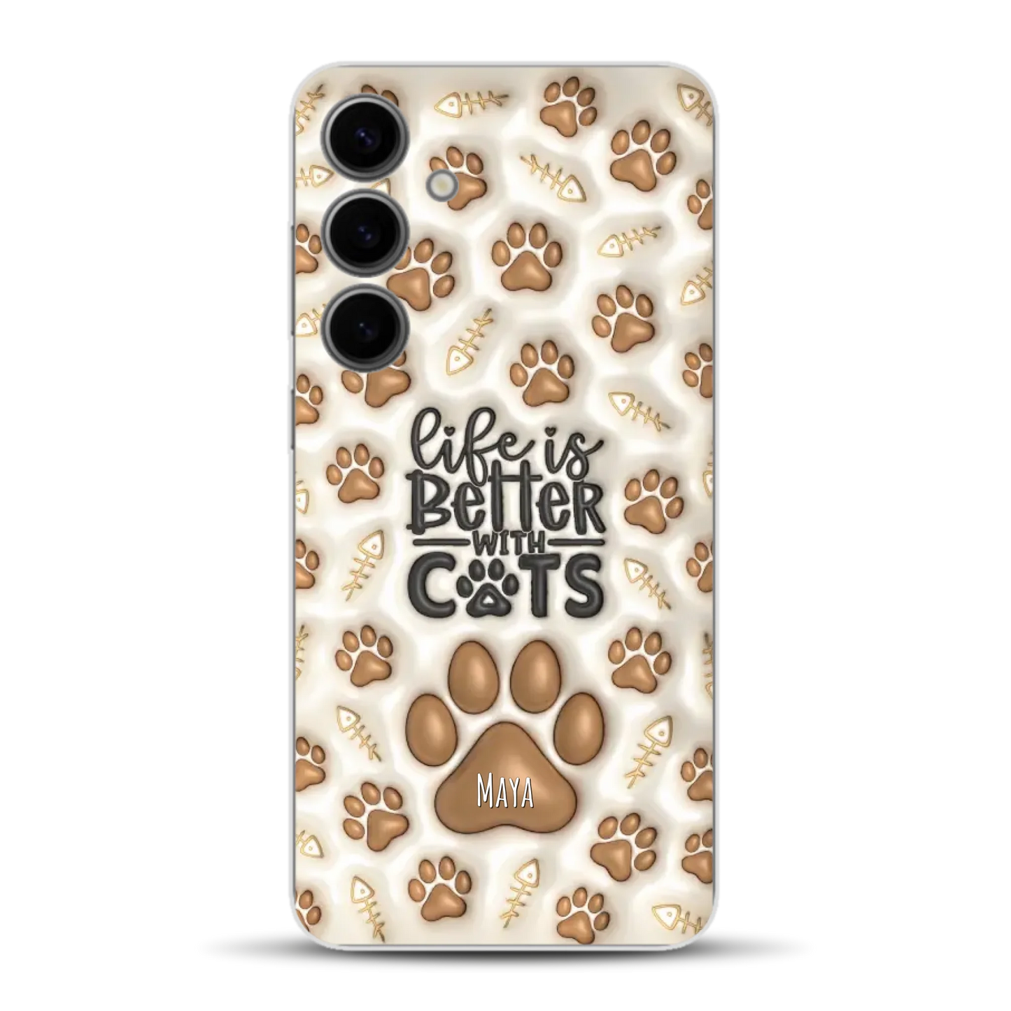 Life is better with Cats - Individuelle Handyhülle für Samsung
