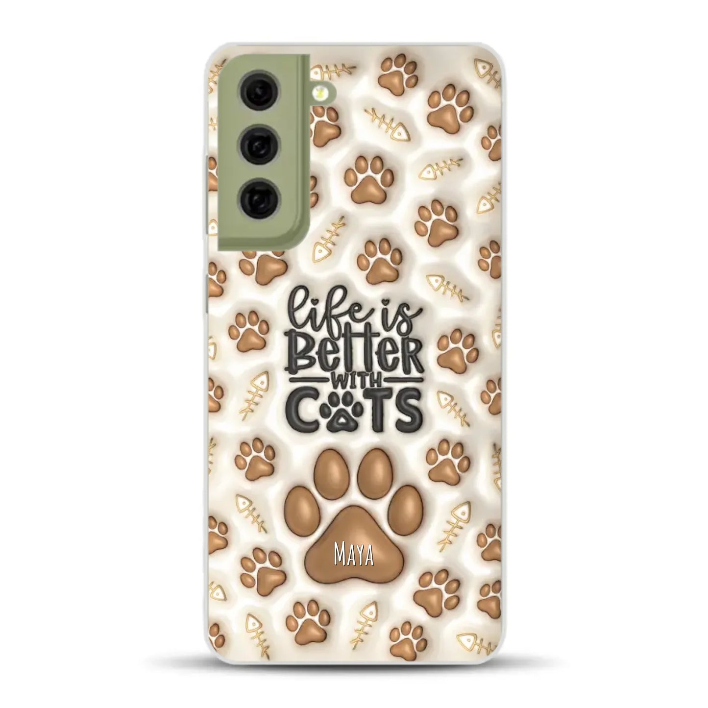 Life is better with Cats - Individuelle Handyhülle für Samsung