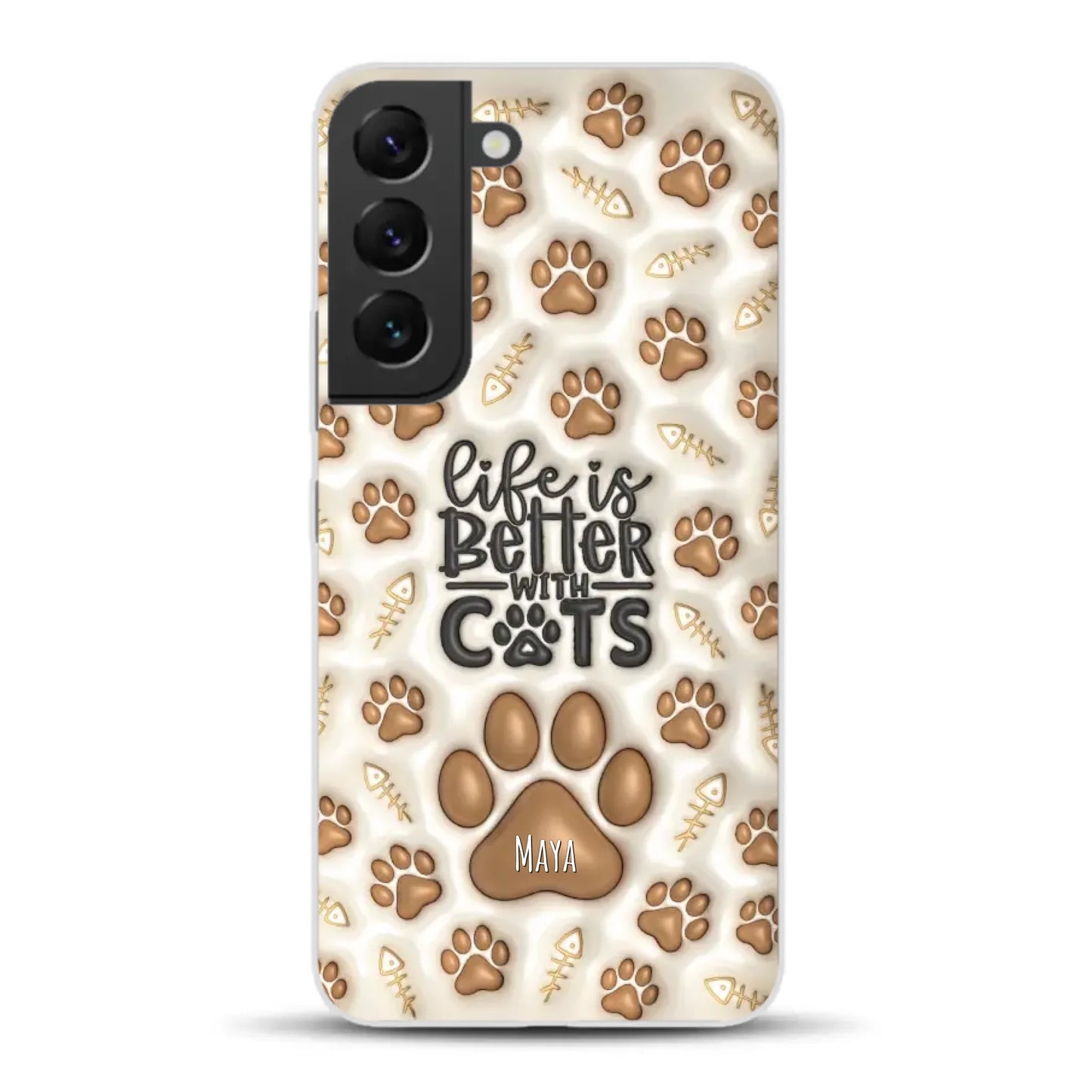 Life is better with Cats - Individuelle Handyhülle für Samsung