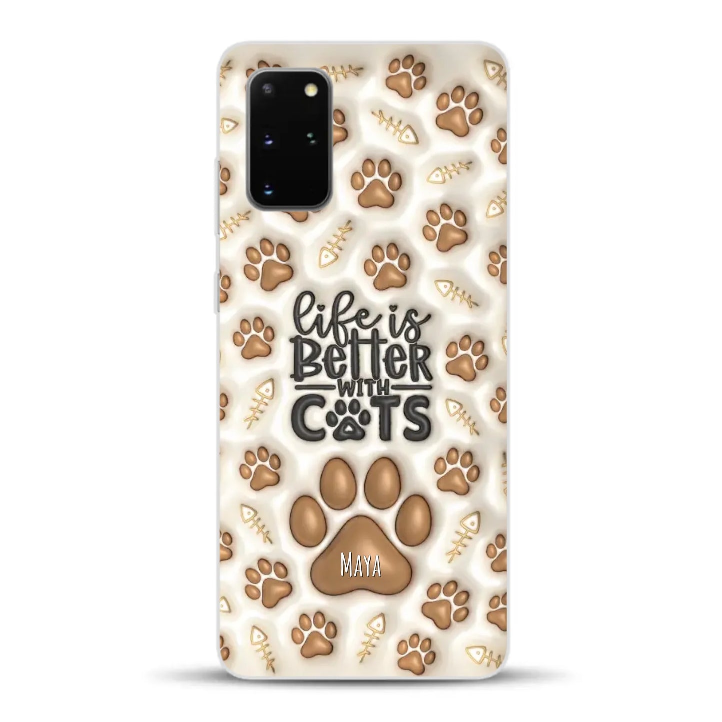 Life is better with Cats - Individuelle Handyhülle für Samsung
