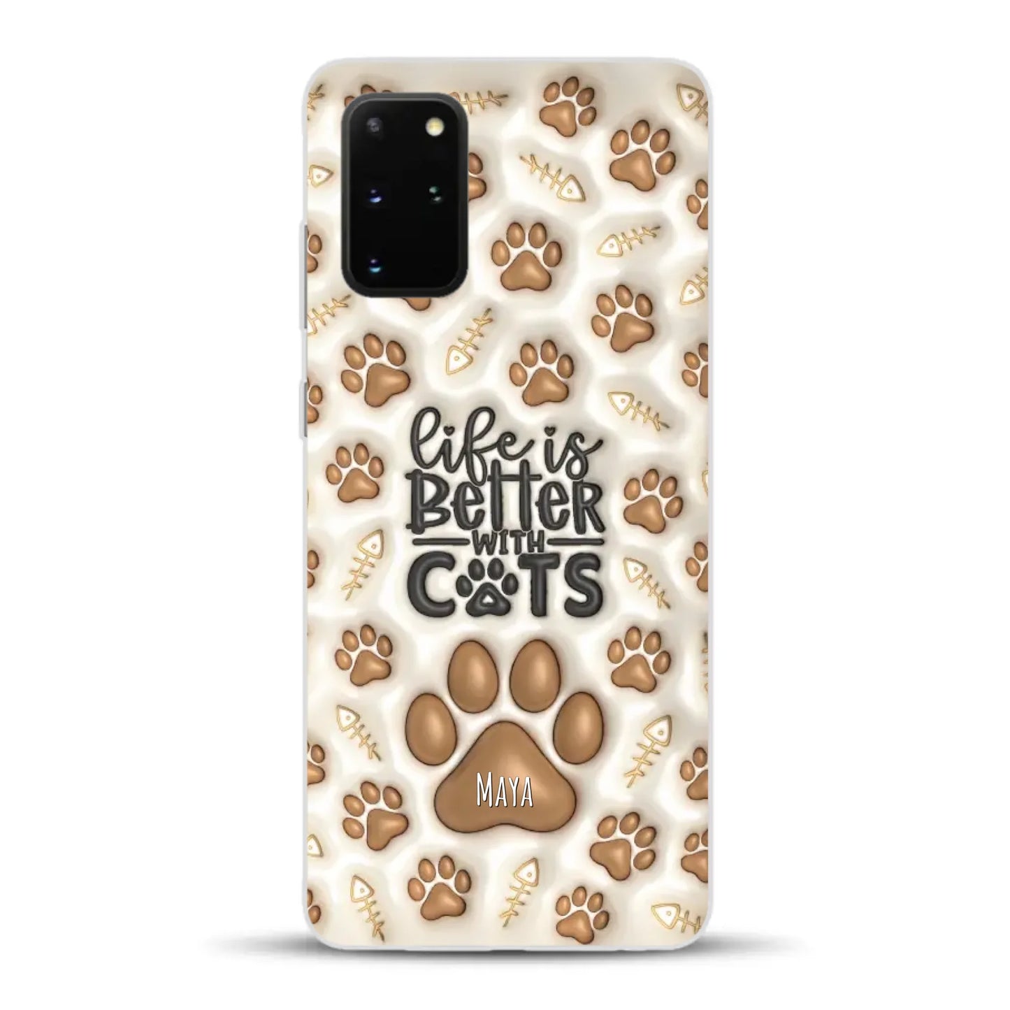 Life is better with Cats - Individuelle Handyhülle für Samsung