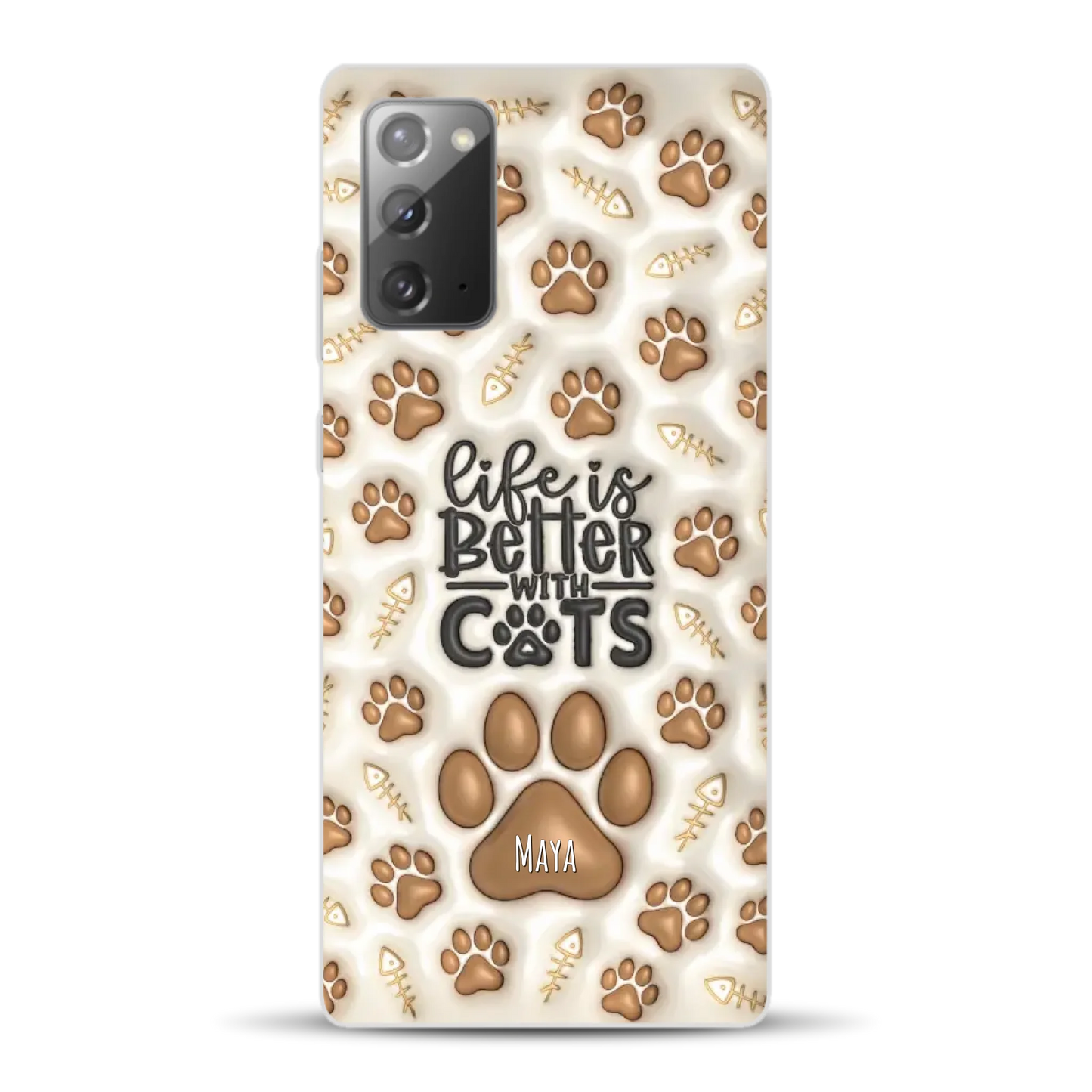Life is better with Cats - Individuelle Handyhülle für Samsung