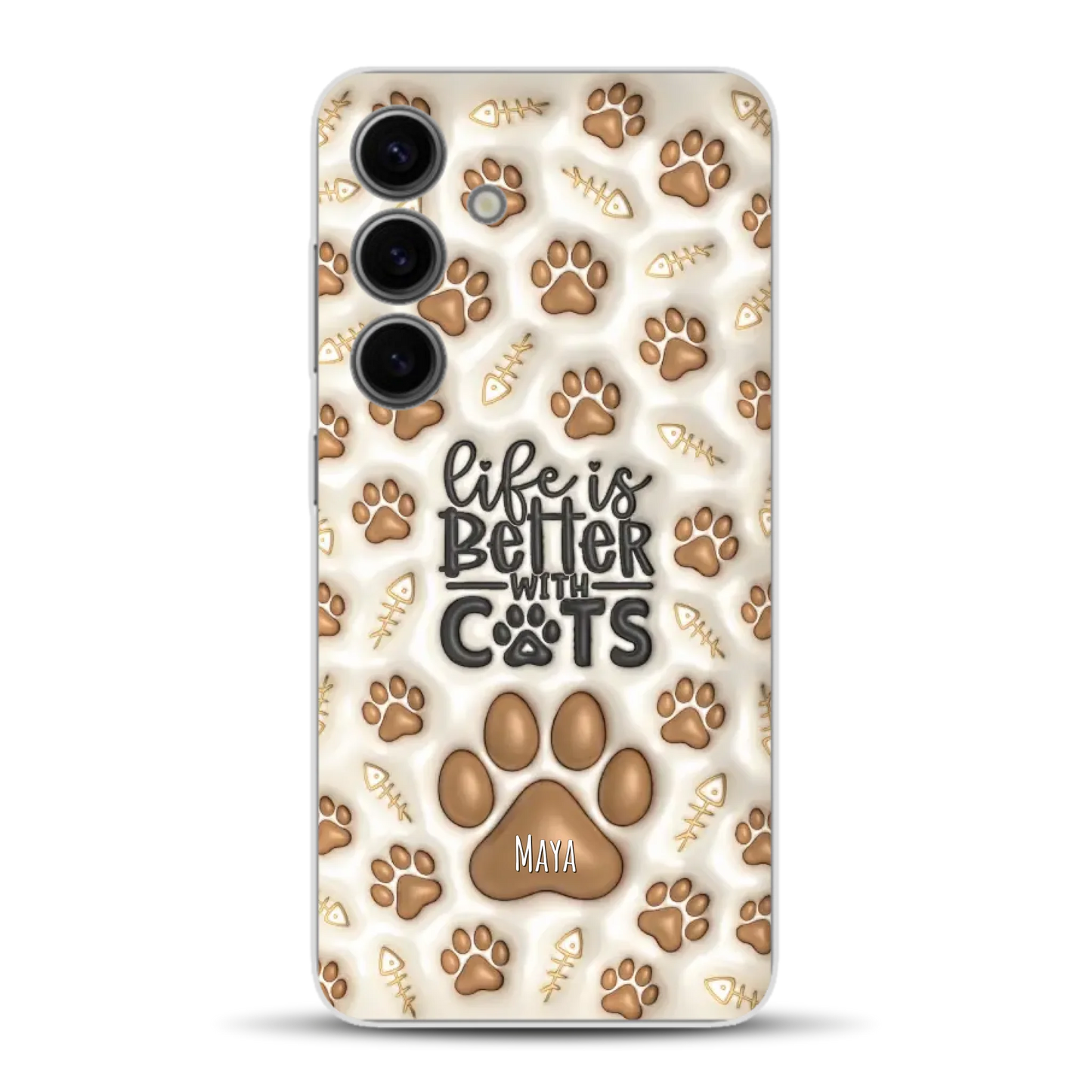 Life is better with Cats - Individuelle Handyhülle für Samsung