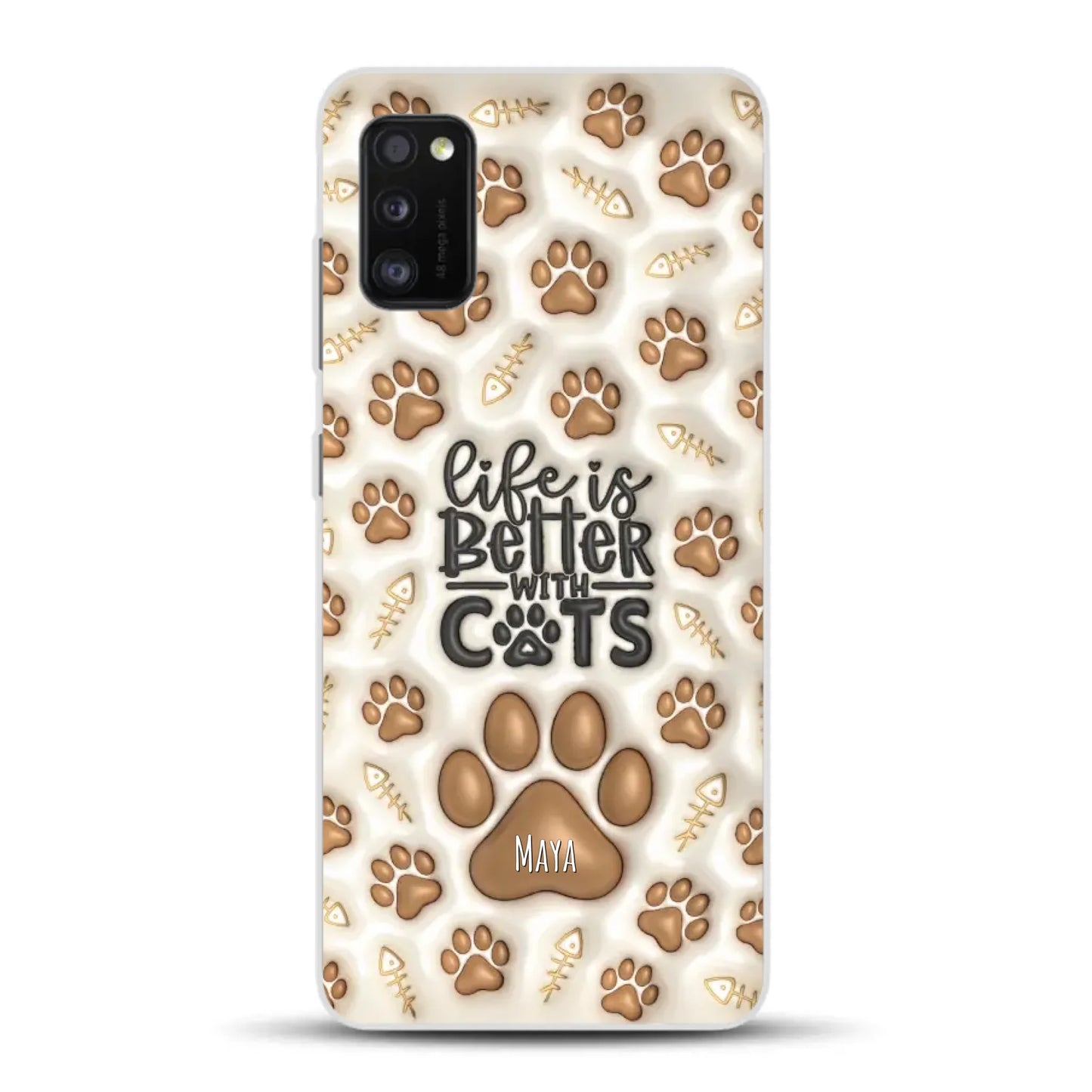 Life is better with Cats - Individuelle Handyhülle für Samsung